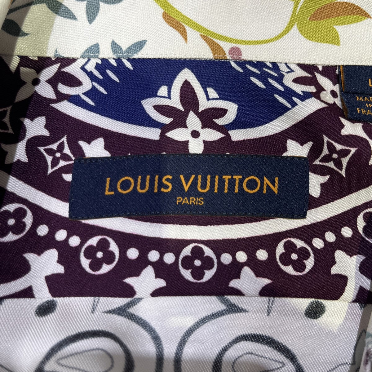 LOUIS VUITTON 22SSモノグラムフラワーシルクシャツRM222 RB8 HS72W 古着・中古-8枚目のアイテム画像