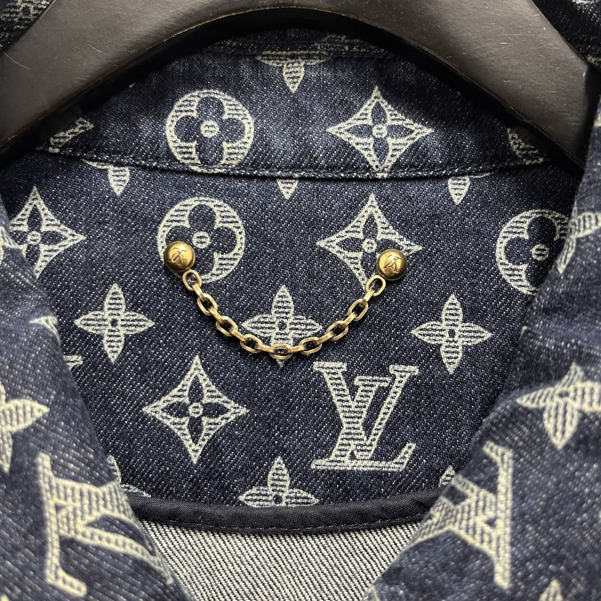 LOUIS VUITTON 18AWPOP UP STORE限定 MONOGRAM DENIM JACKETHFA01WGU0 古着・中古-4枚目のアイテム画像