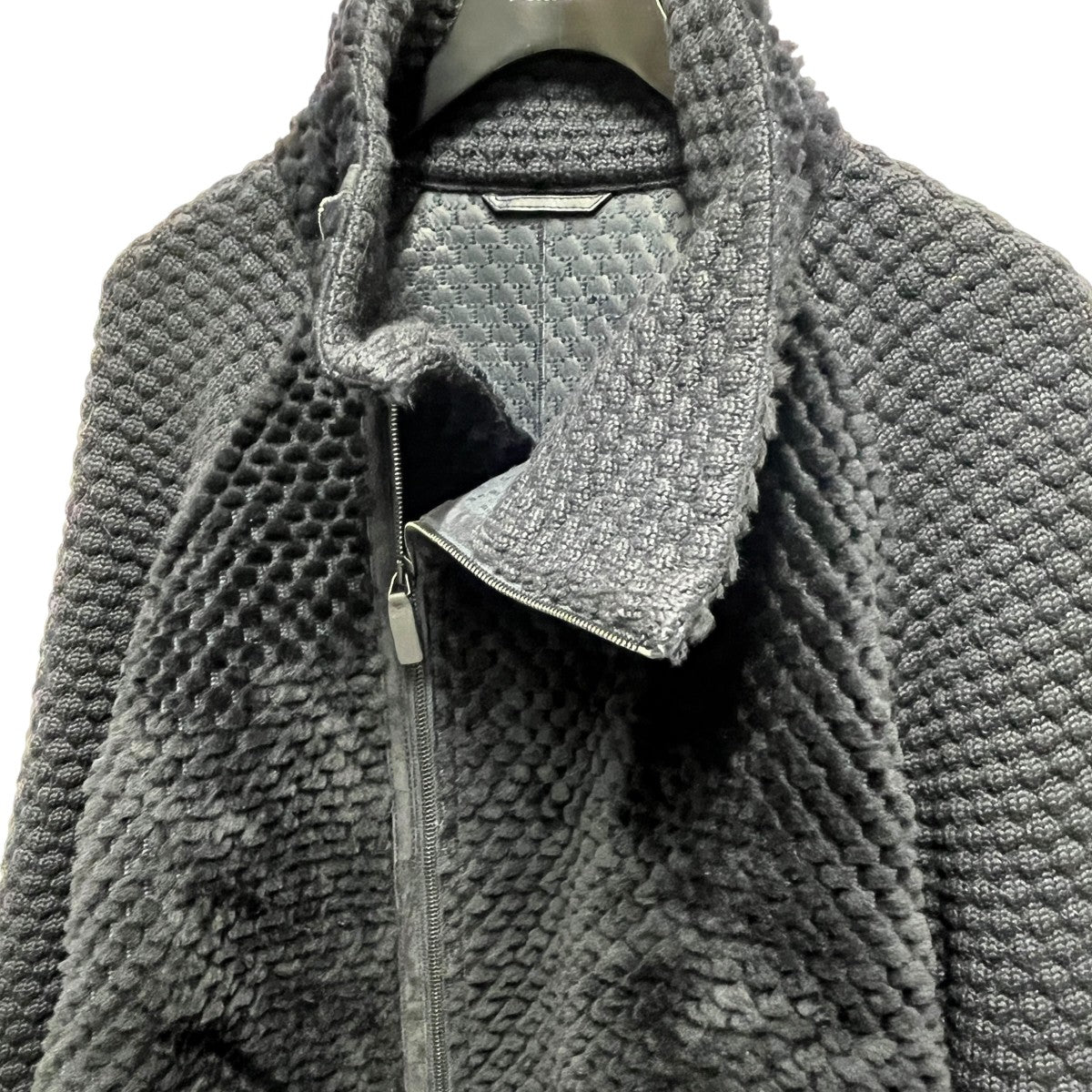 EMPORIO ARMANI リアルムートンレザージャガードジャケットB1R46P B1P48 古着・中古-3枚目のアイテム画像