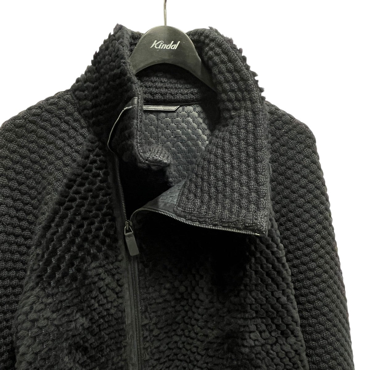 EMPORIO ARMANI リアルムートンレザージャガードジャケットB1R46P B1P48 古着・中古-4枚目のアイテム画像