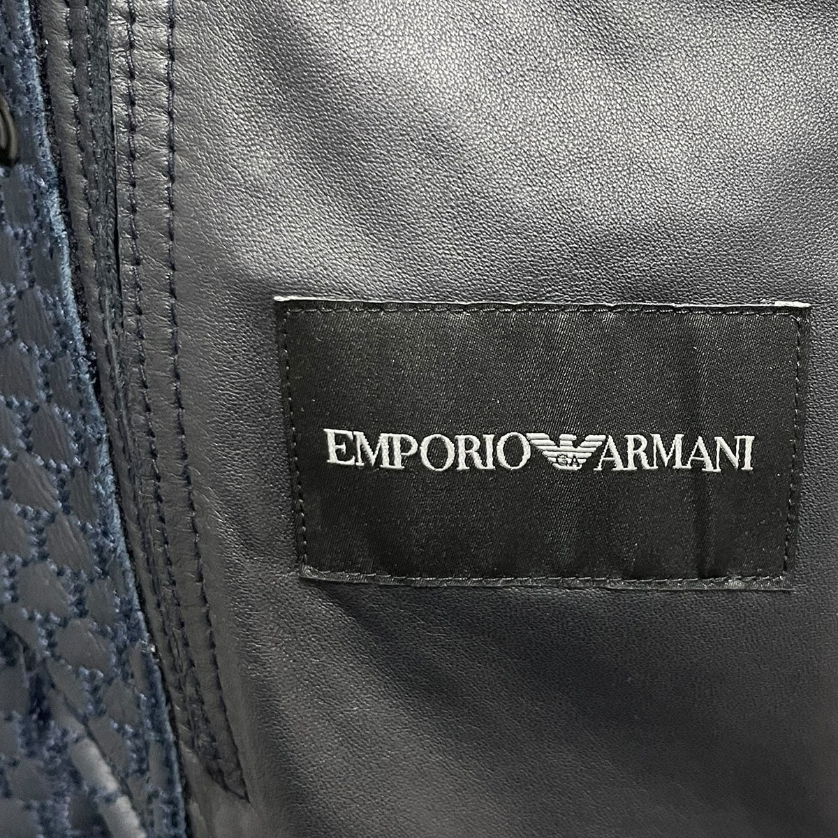 EMPORIO ARMANI リアルムートンレザージャガードジャケットB1R46P B1P48 古着・中古-7枚目のアイテム画像