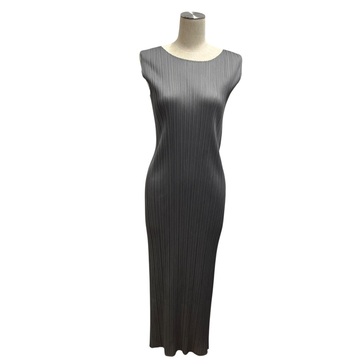 PLEATS PLEASE ISSEY MIYAKE BASICS ノースリーブプリーツワンピースPP05JH114/2 古着・中古-1枚目のアイテム画像