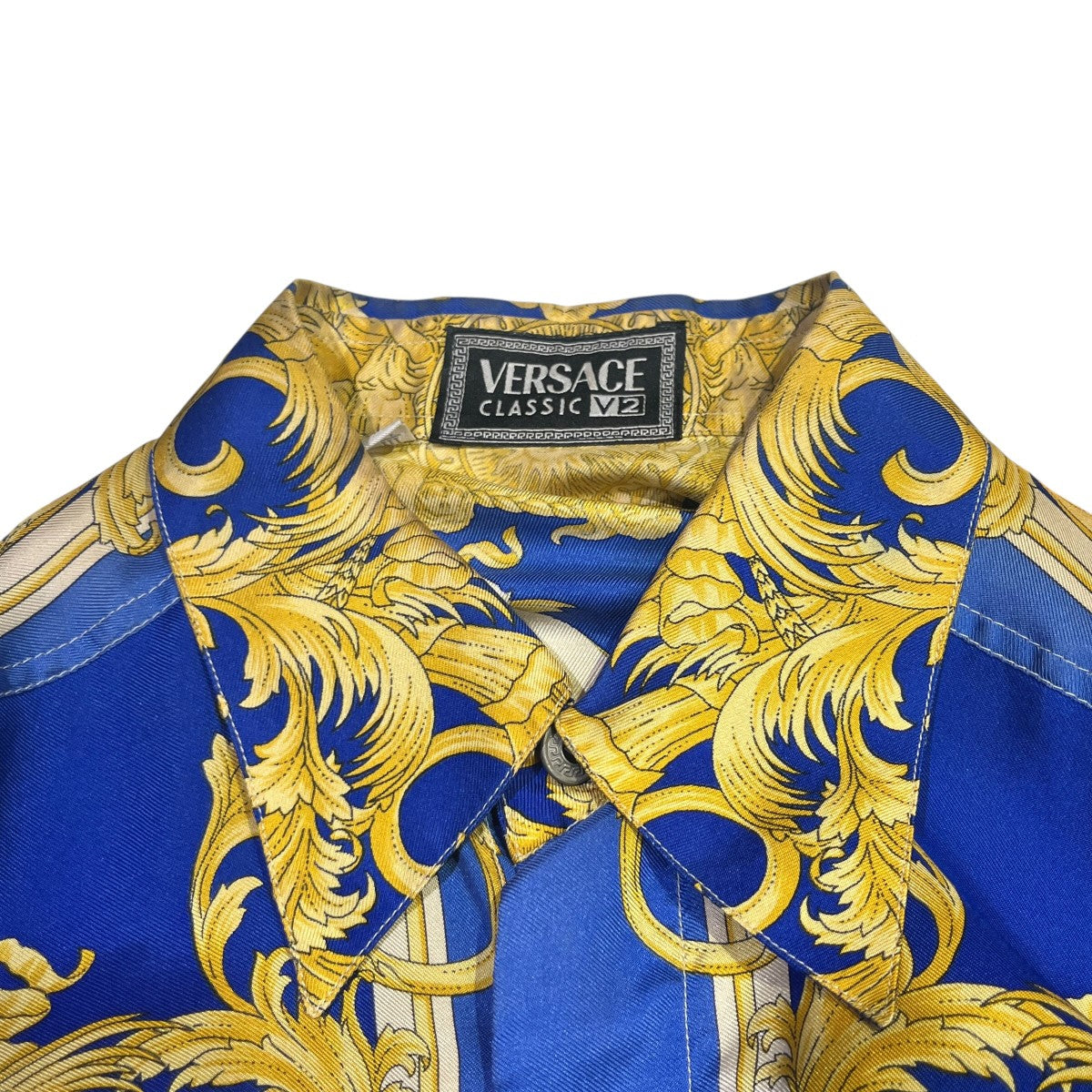 VERSACE CLASSIC V2 バロック柄 帆船シルクシャツ 古着・中古-5枚目のアイテム画像
