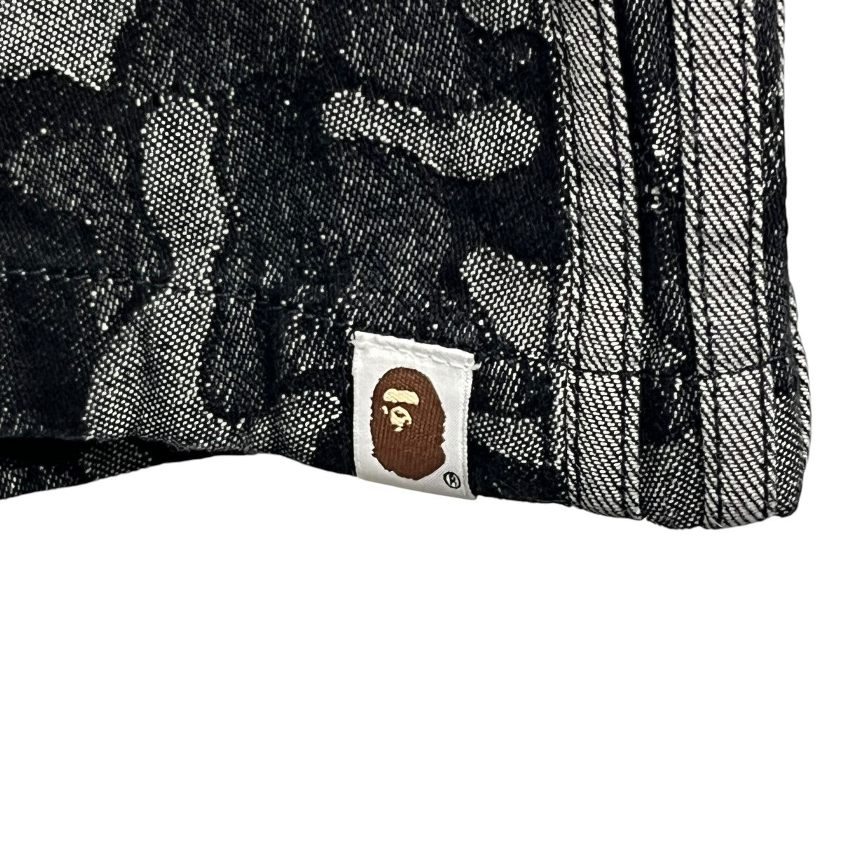adidas originals×A BATHING APE SHARK DENIM JORTS BAPE ハーフパンツKF4917 古着・中古-3枚目のアイテム画像