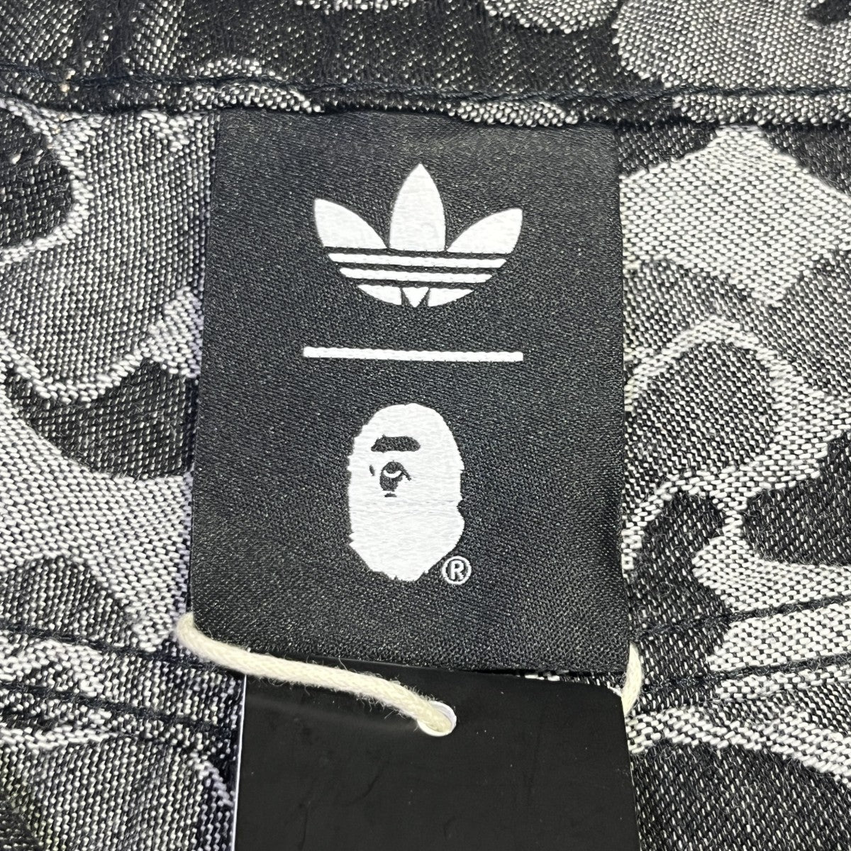 adidas originals×A BATHING APE SHARK DENIM JORTS BAPE ハーフパンツKF4917 古着・中古-6枚目のアイテム画像