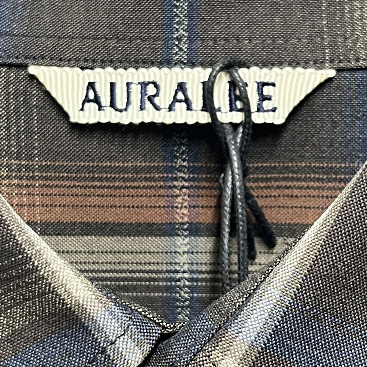 AURALEE SUPER LIGHT WOOL CHECK SHIRTA24SS01LC 古着・中古-3枚目のアイテム画像