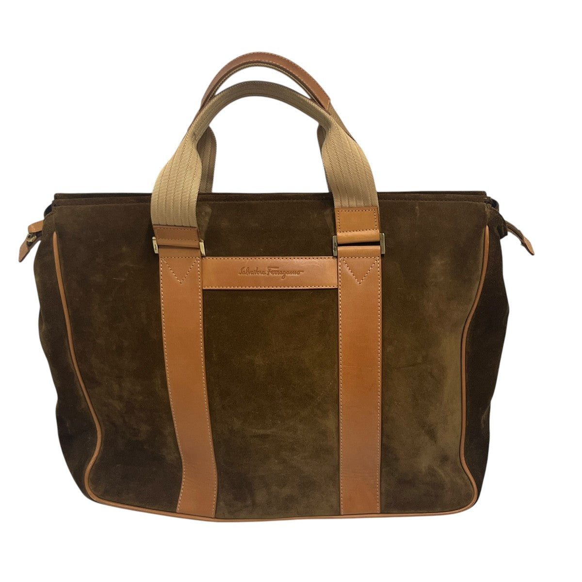 Salvatore Ferragamo スエードビジネスバッグ 古着・中古-1枚目のアイテム画像