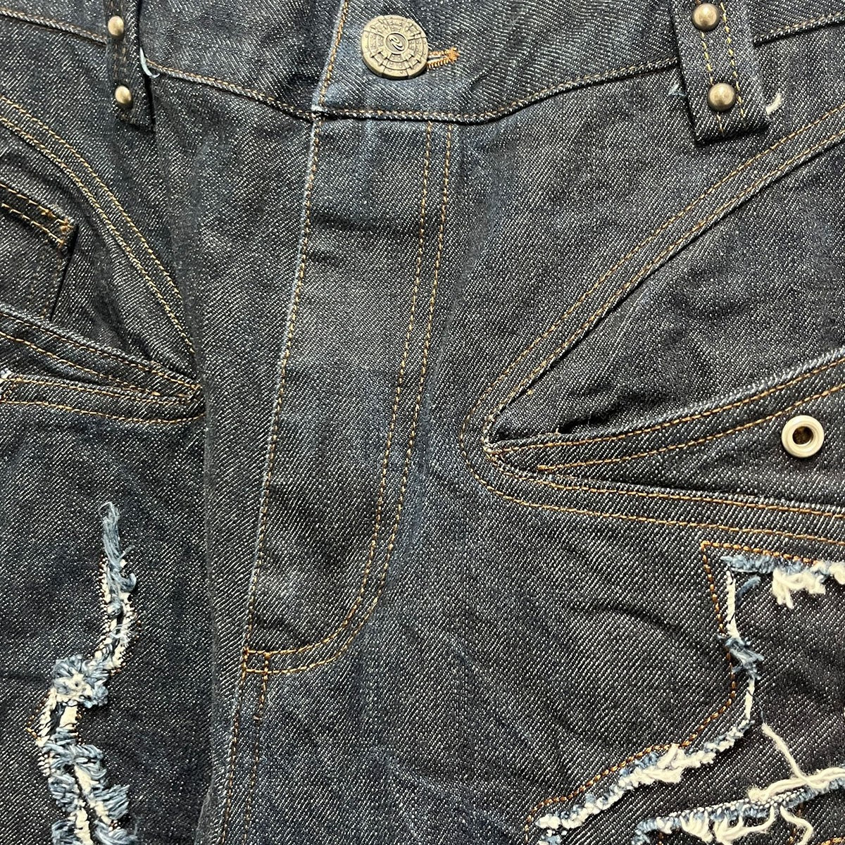 personsoul 26SS Mythic Era Lightning Totem Patchwork Denim ジーンズ 古着・中古-5枚目のアイテム画像