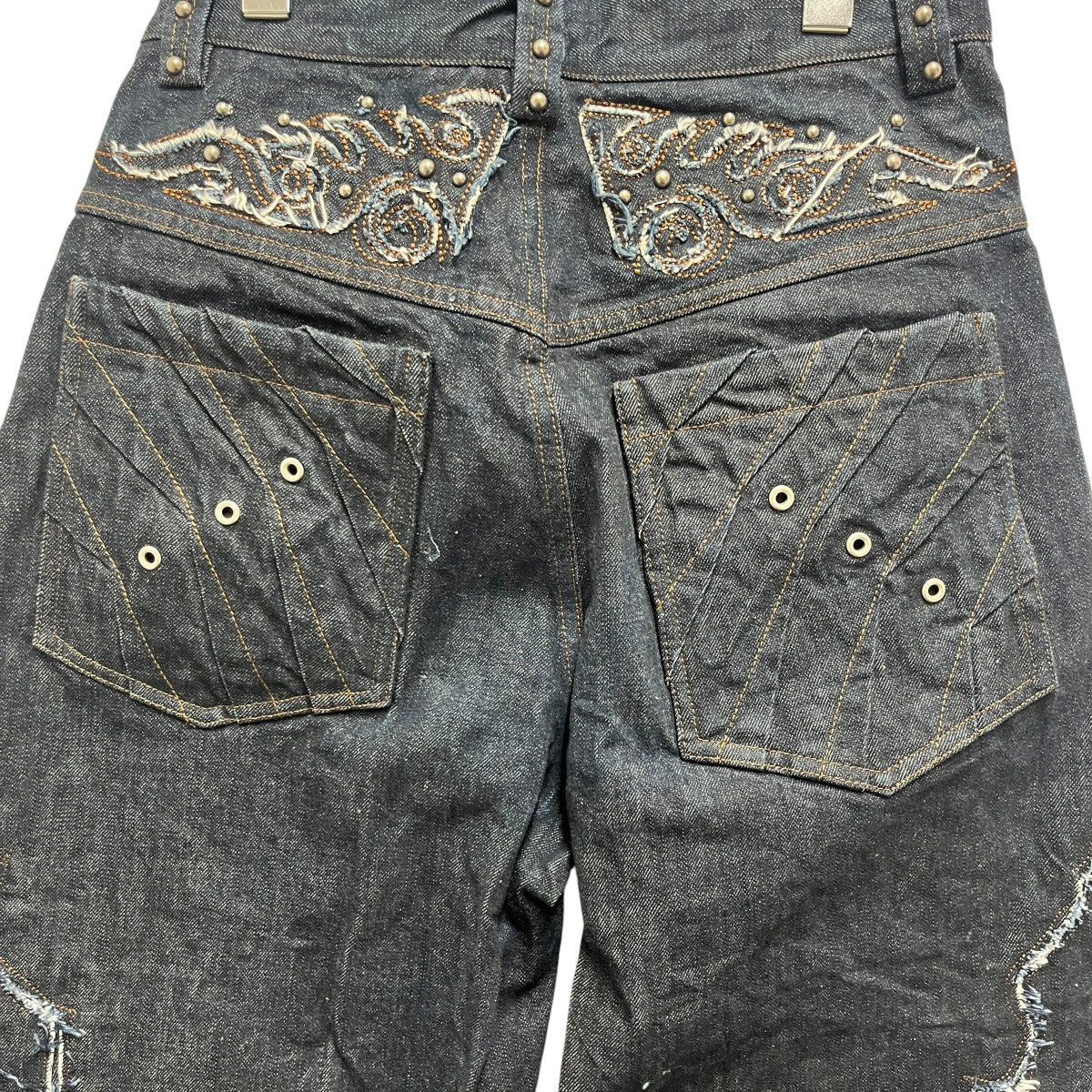 personsoul 26SS Mythic Era Lightning Totem Patchwork Denim ジーンズ 古着・中古-6枚目のアイテム画像