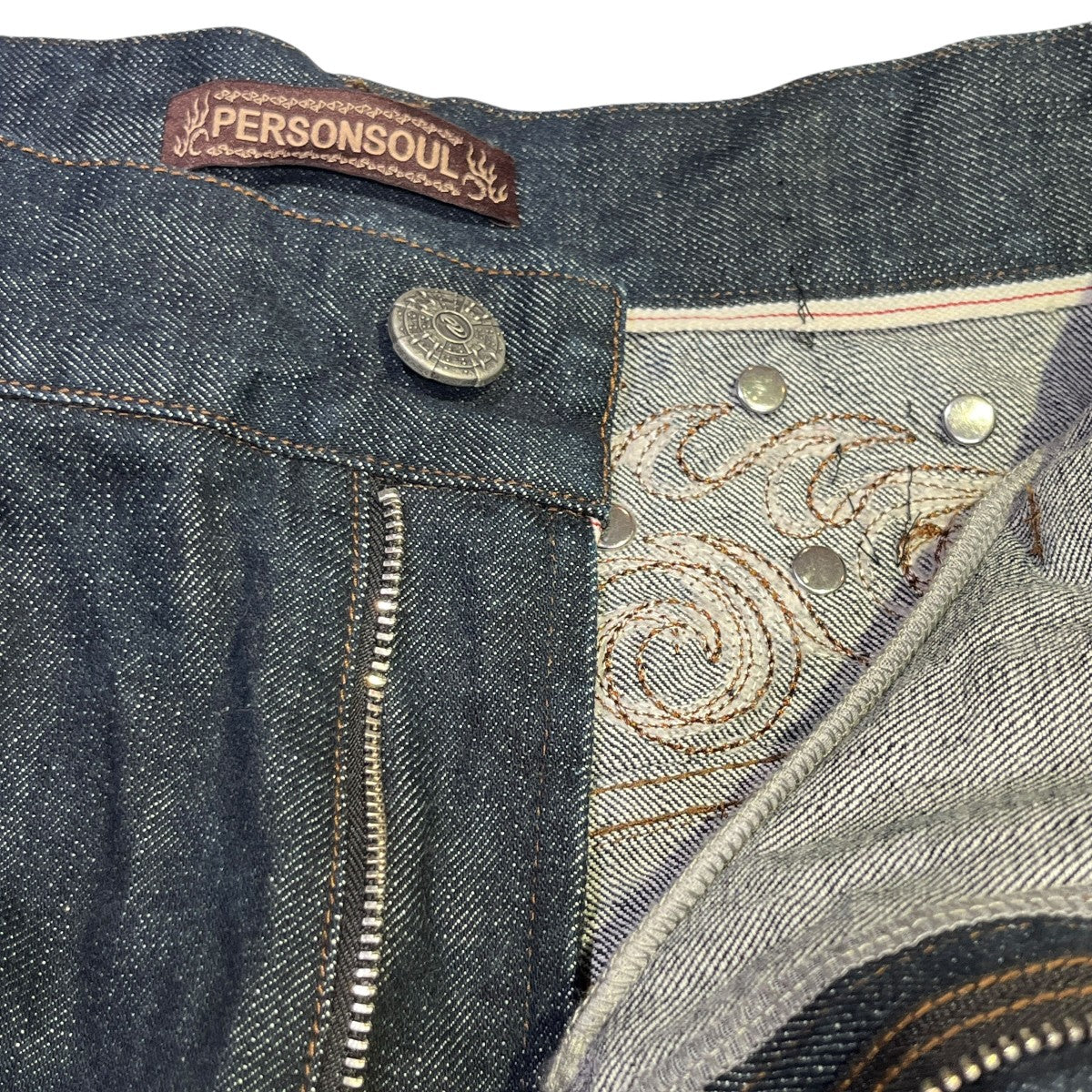 personsoul 26SS Mythic Era Lightning Totem Patchwork Denim ジーンズ 古着・中古-8枚目のアイテム画像