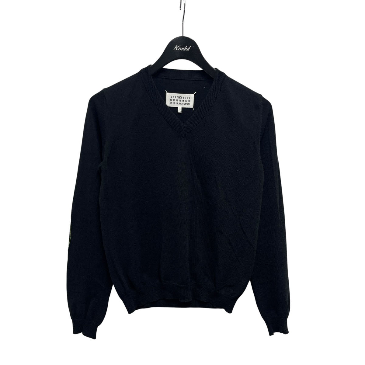 Maison Margiela エルボパッチVネックセーターS51HA0723 古着・中古-1枚目のアイテム画像