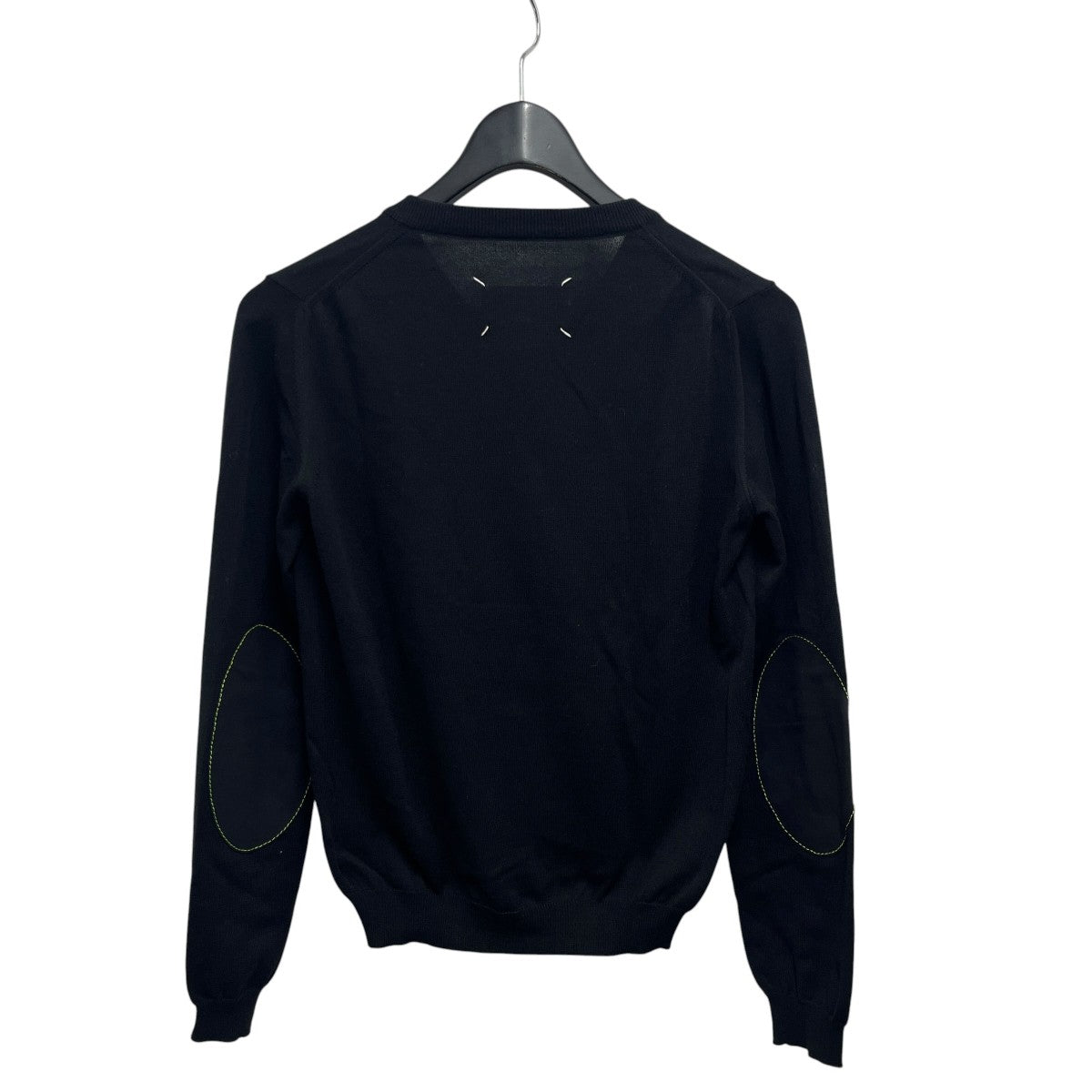 Maison Margiela エルボパッチVネックセーターS51HA0723 古着・中古-2枚目のアイテム画像