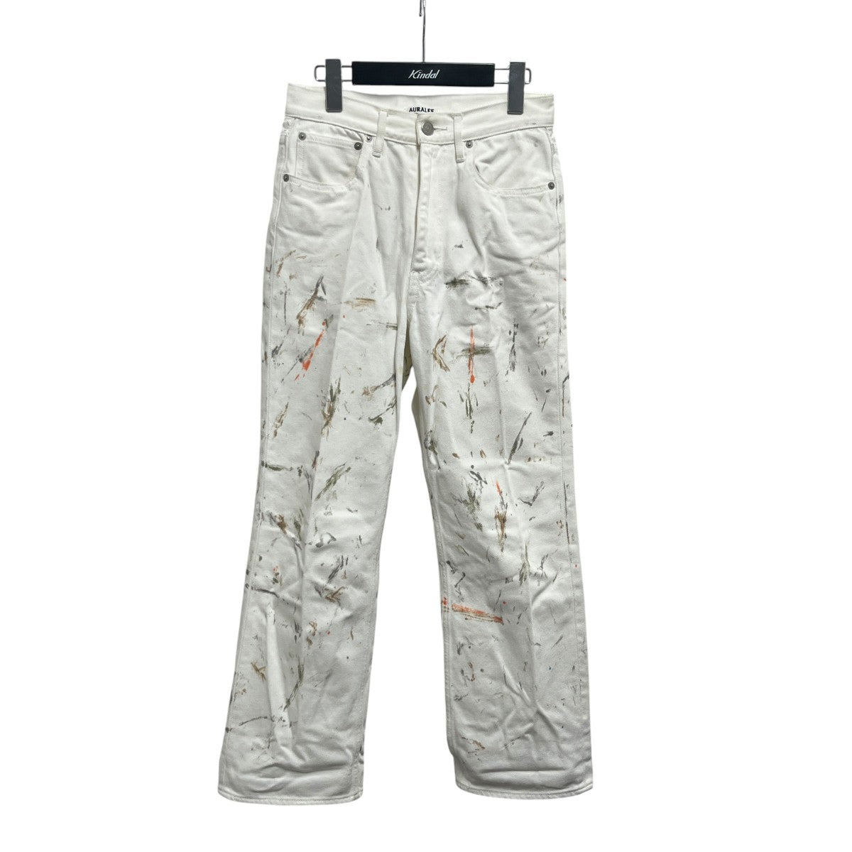 AURALEE HARD TWIST DENIM HAND PAINTED 5P PANTSA20AP03DP 古着・中古-1枚目のアイテム画像