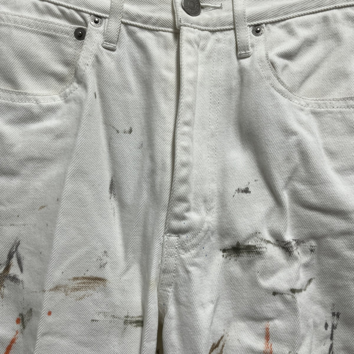 AURALEE HARD TWIST DENIM HAND PAINTED 5P PANTSA20AP03DP 古着・中古-5枚目のアイテム画像