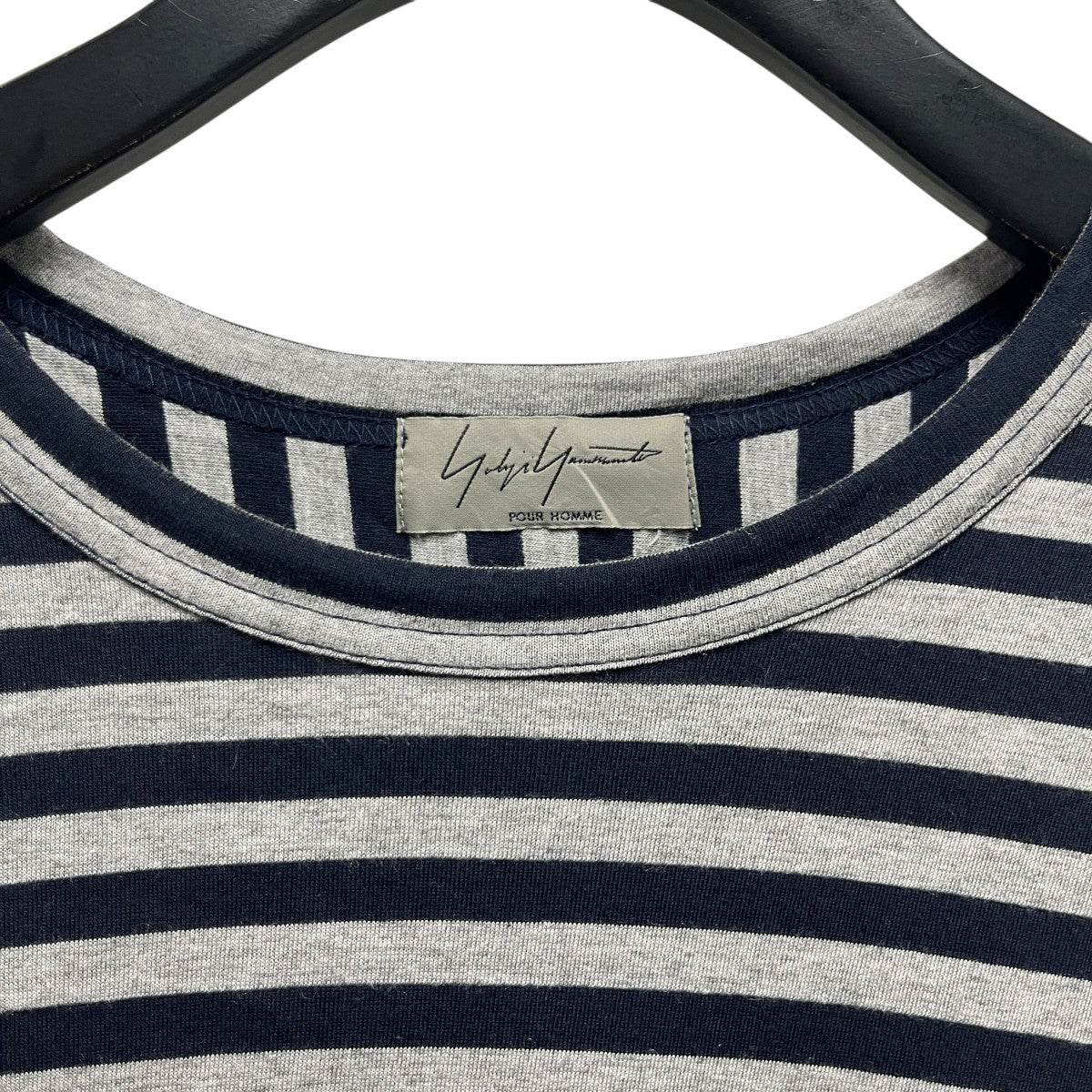 Yohji Yamamoto pour homme ボーダースリットカットソーH0-T08-261 古着・中古-5枚目のアイテム画像