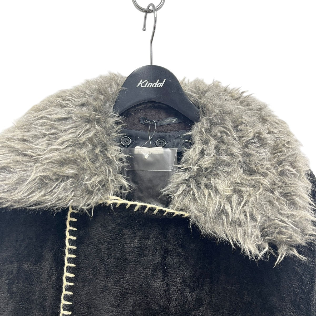 Yohji Yamamoto pour homme 白ステッチファーコートHD-C117-111 古着・中古-3枚目のアイテム画像
