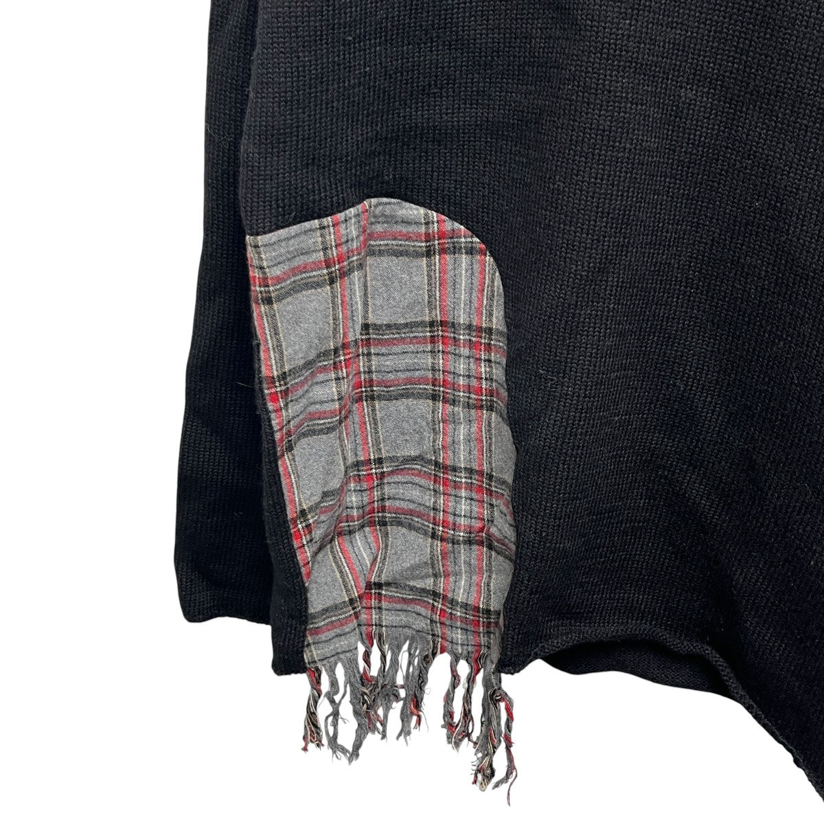 Yohji Yamamoto pour homme タータンチェックウールセーターセーターHE-K40-183 古着・中古-3枚目のアイテム画像