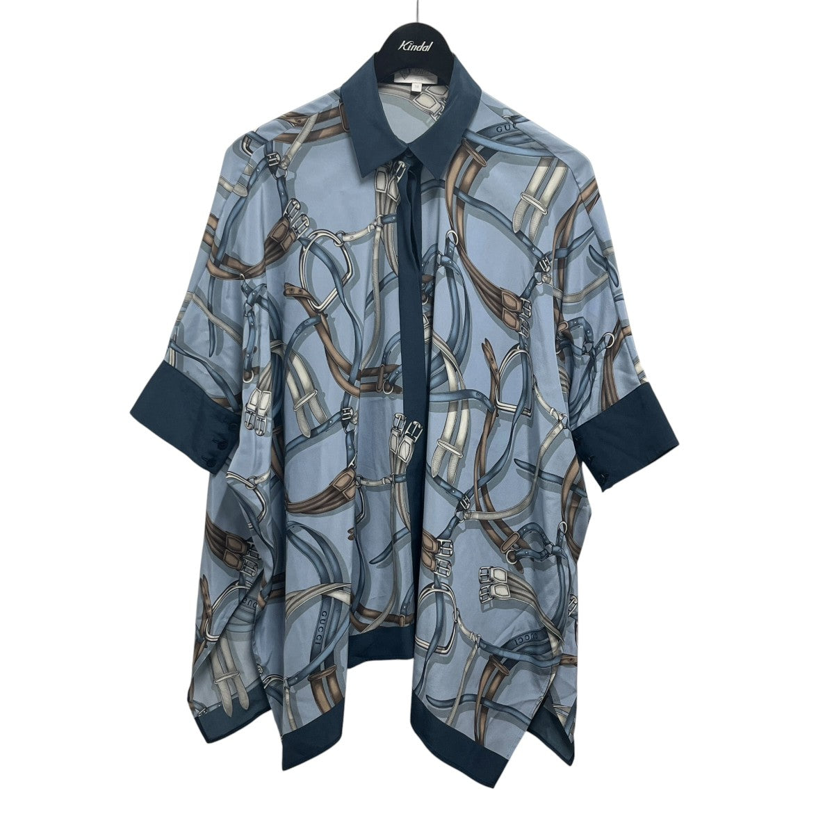 GUCCI スカーフプリントシルクブラウス390040 ZFP20 古着・中古-1枚目のアイテム画像