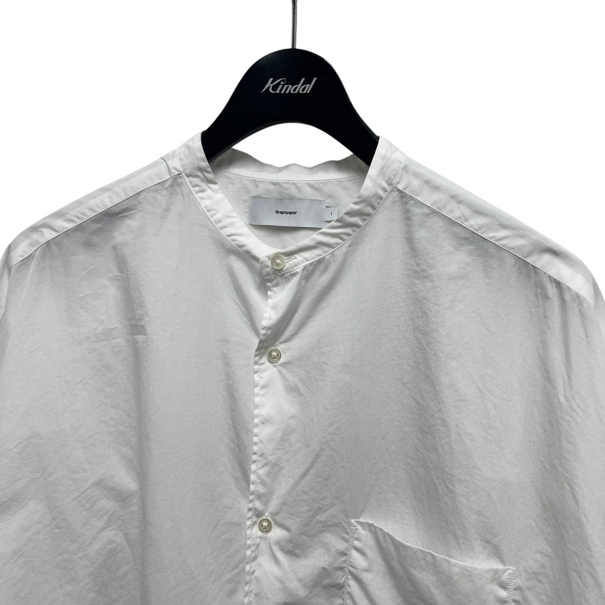 Graphpaper BROAD L S OVERSIZED BAND COLLAR SHIRTGM234-50002B 古着・中古-3枚目のアイテム画像