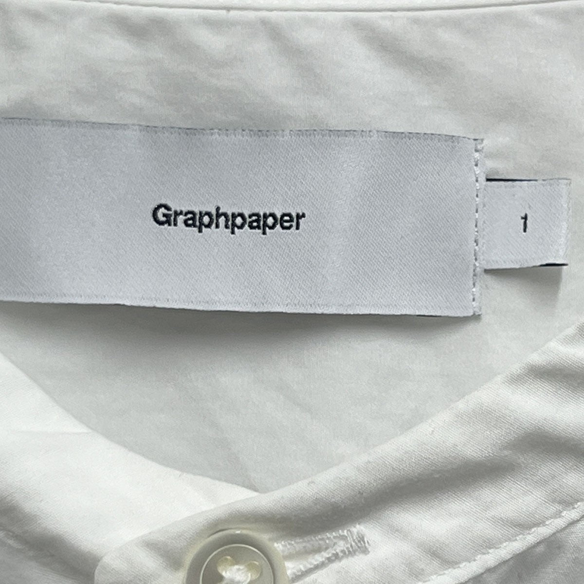 Graphpaper BROAD L S OVERSIZED BAND COLLAR SHIRTGM234-50002B 古着・中古-4枚目のアイテム画像
