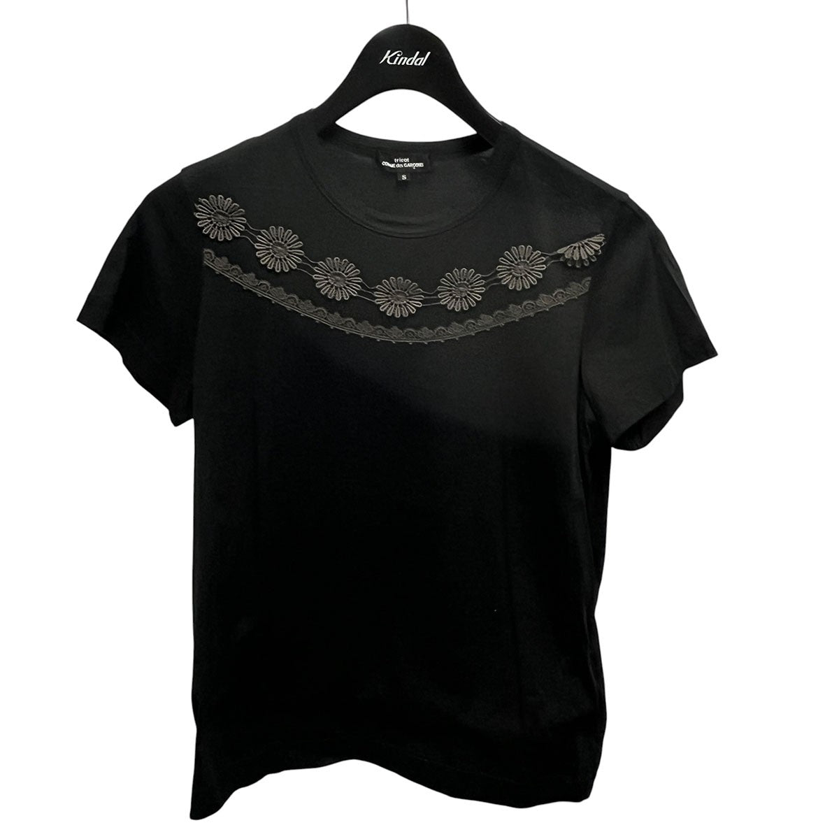 tricot COMME des GARCONS フラワーモチーフTシャツTO-T049 古着・中古-1枚目のアイテム画像