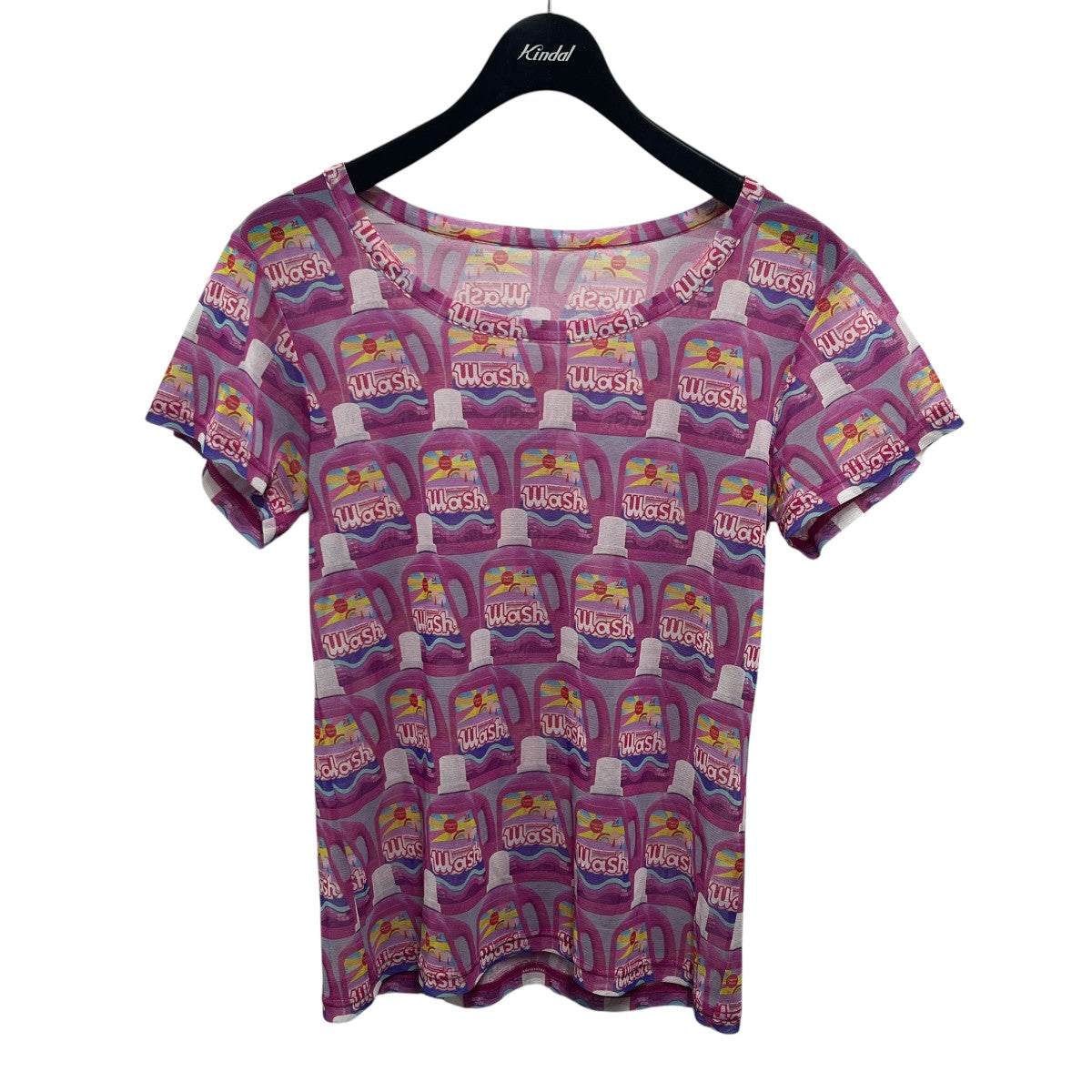WASH柄プリーツTシャツPP84-JK752