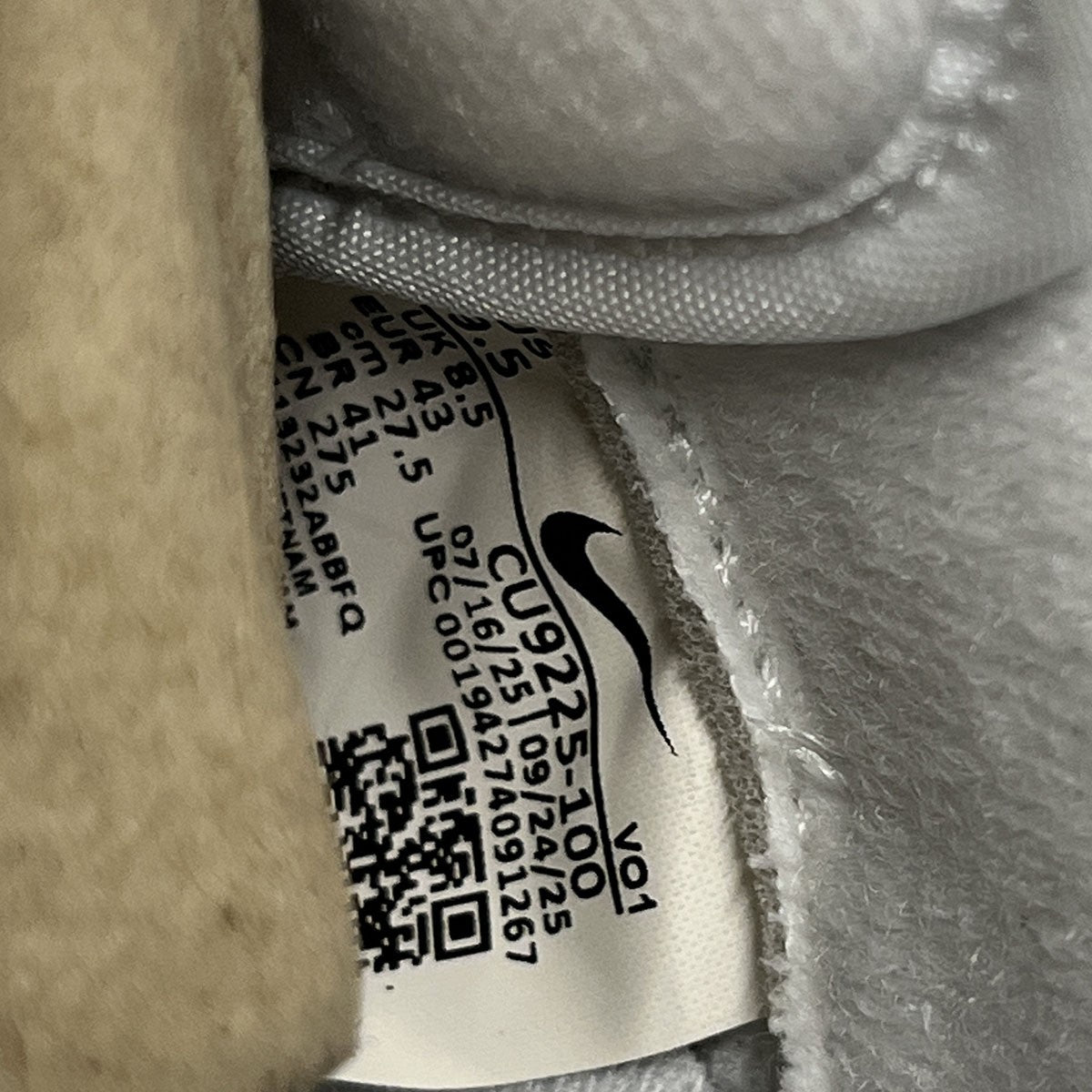 NIKE×Supreme NIKE AIR FORCE 1 LOW スニーカーCU9225-100 古着・中古-7枚目のアイテム画像