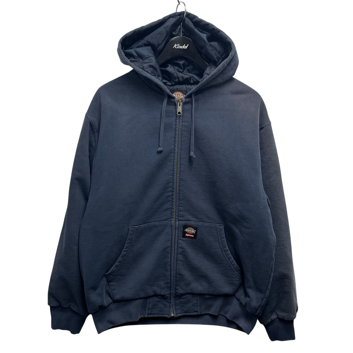 Quilted Lined Zip Up Hooded Sweatshirt