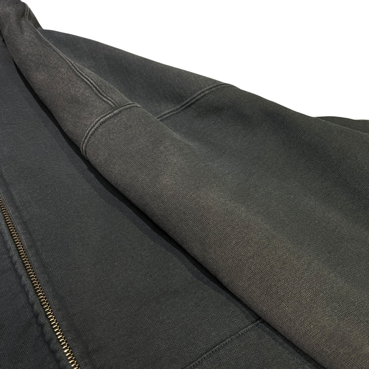 Quilted Lined Zip Up Hooded Sweatshirt