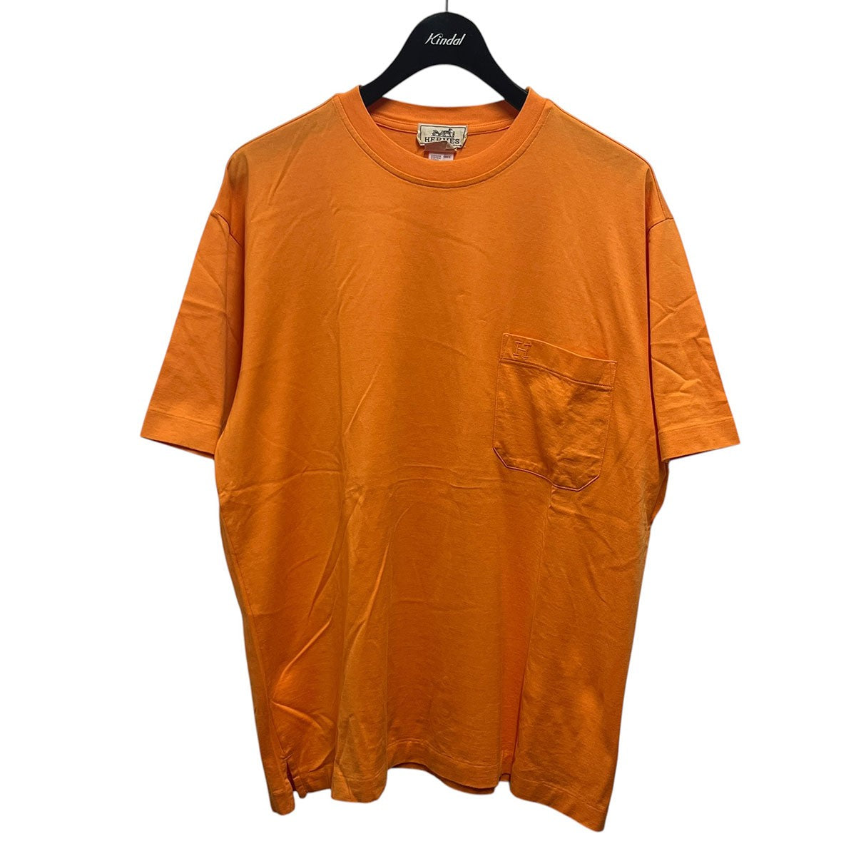 HERMES(エルメス) Hロゴ刺繍Tシャツ オレンジ サイズ L｜【公式