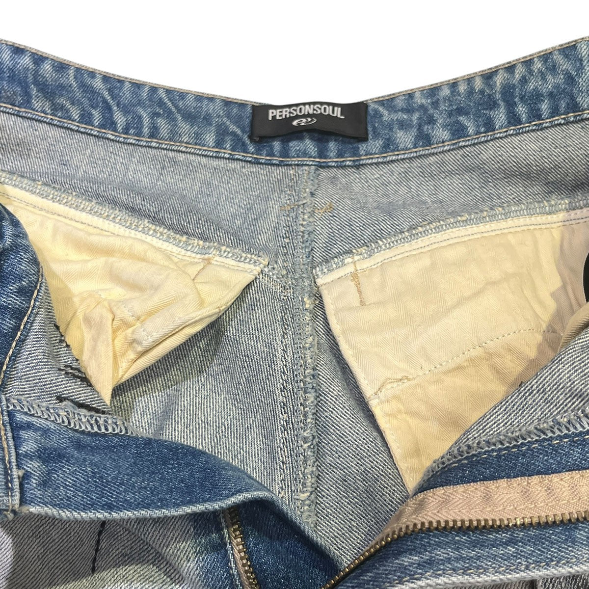 カーブブレード刺繍デニムパンツ