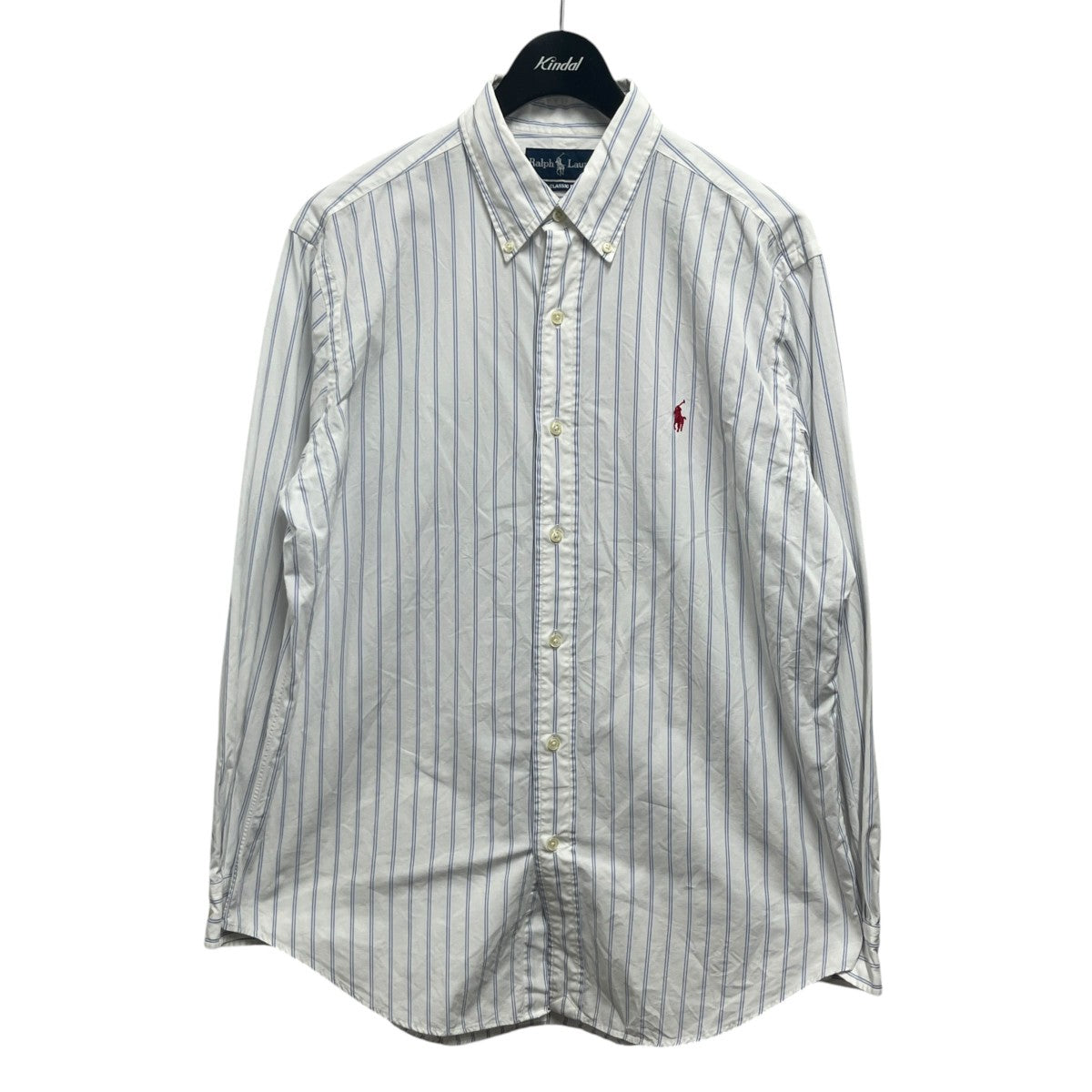 RALPH LAUREN ストライプポニー刺繍シャツ長袖シャツ 古着・中古-1枚目のアイテム画像