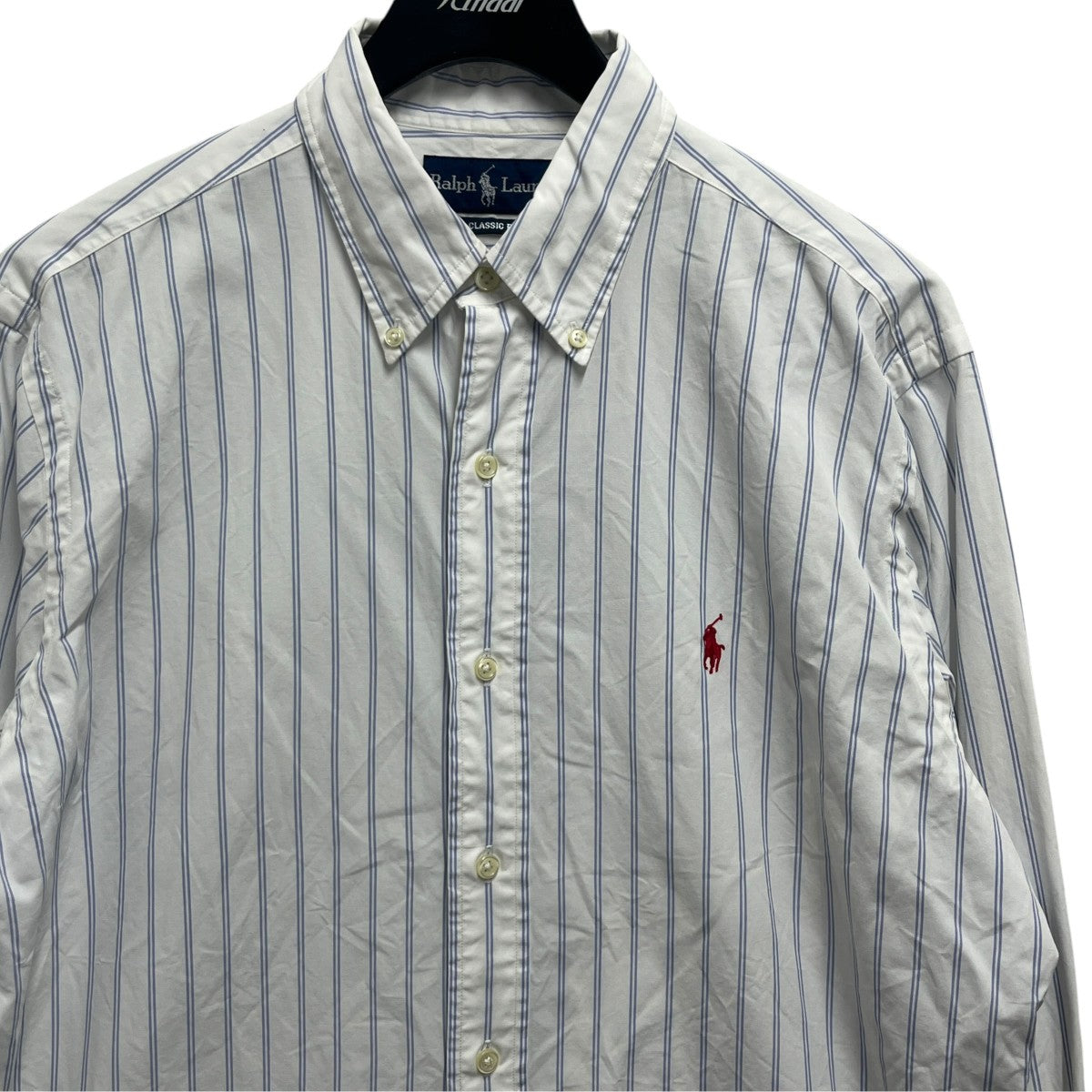 RALPH LAUREN ストライプポニー刺繍シャツ長袖シャツ 古着・中古-3枚目のアイテム画像