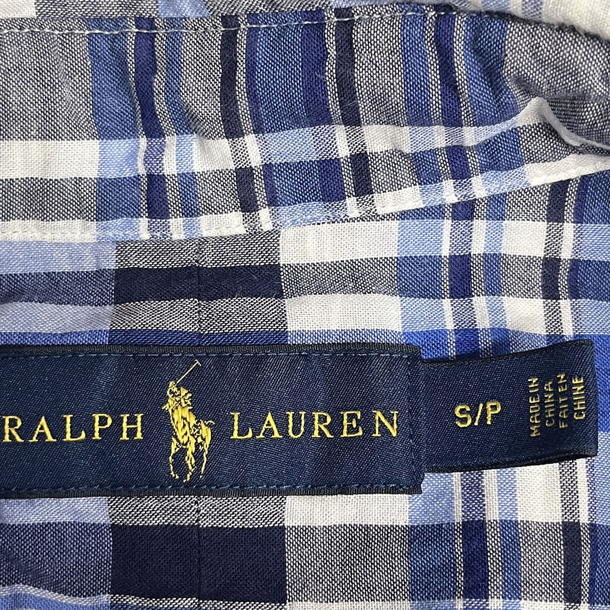 RALPH LAUREN ポニー刺繍チェックBDシャツ 古着・中古-3枚目のアイテム画像