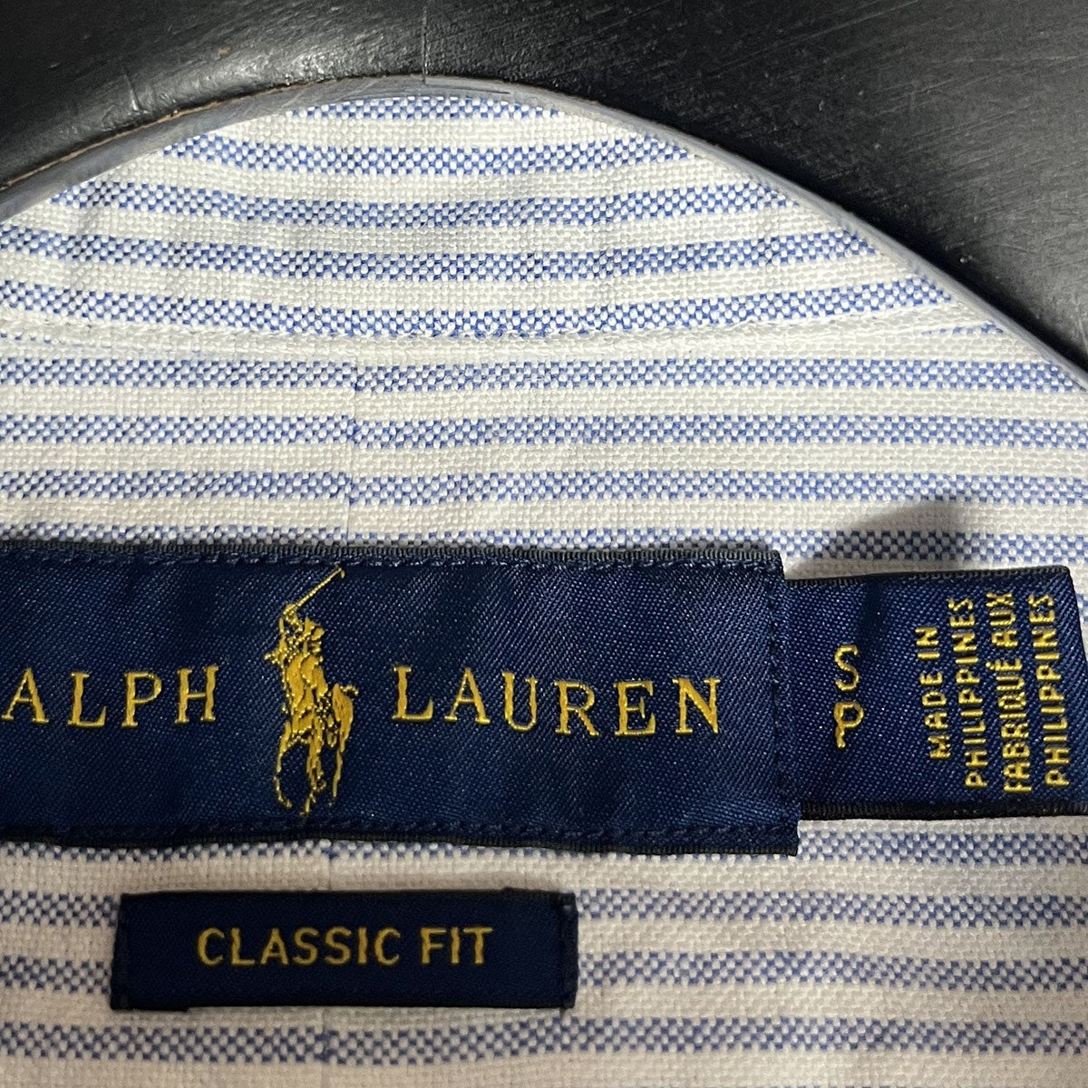 RALPH LAUREN ポニー刺繍BDストライプシャツ 古着・中古-4枚目のアイテム画像