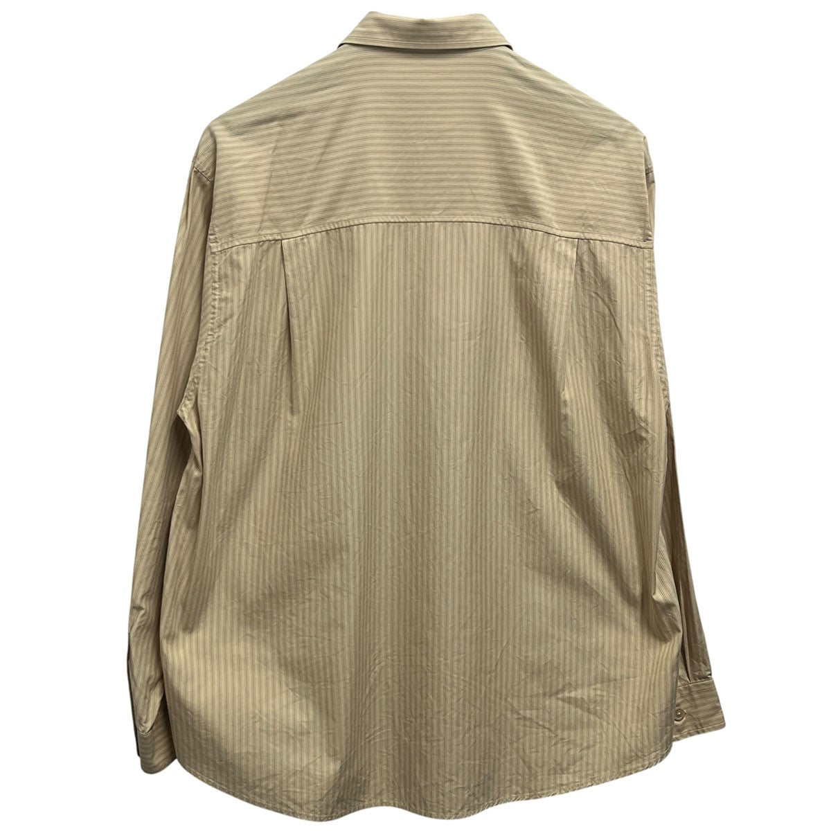 AURALEE WASHED FINX TWILL BIG SHIRTS ストライプシャツA8SS06TN 古着・中古-2枚目のアイテム画像