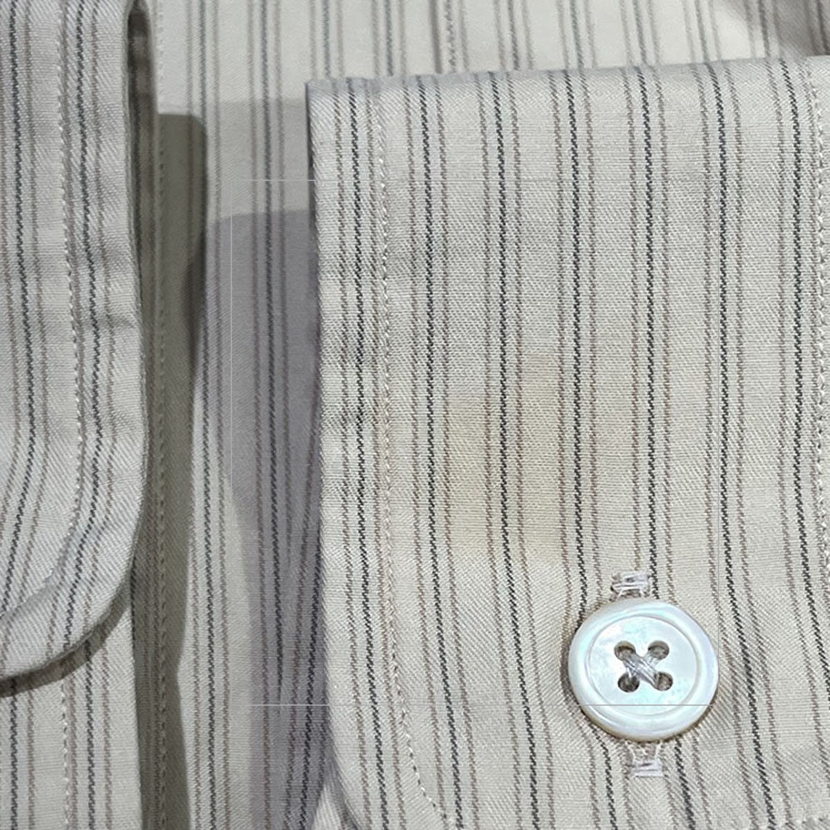 AURALEE WASHED FINX TWILL BIG SHIRTS ストライプシャツA8SS06TN 古着・中古-5枚目のアイテム画像