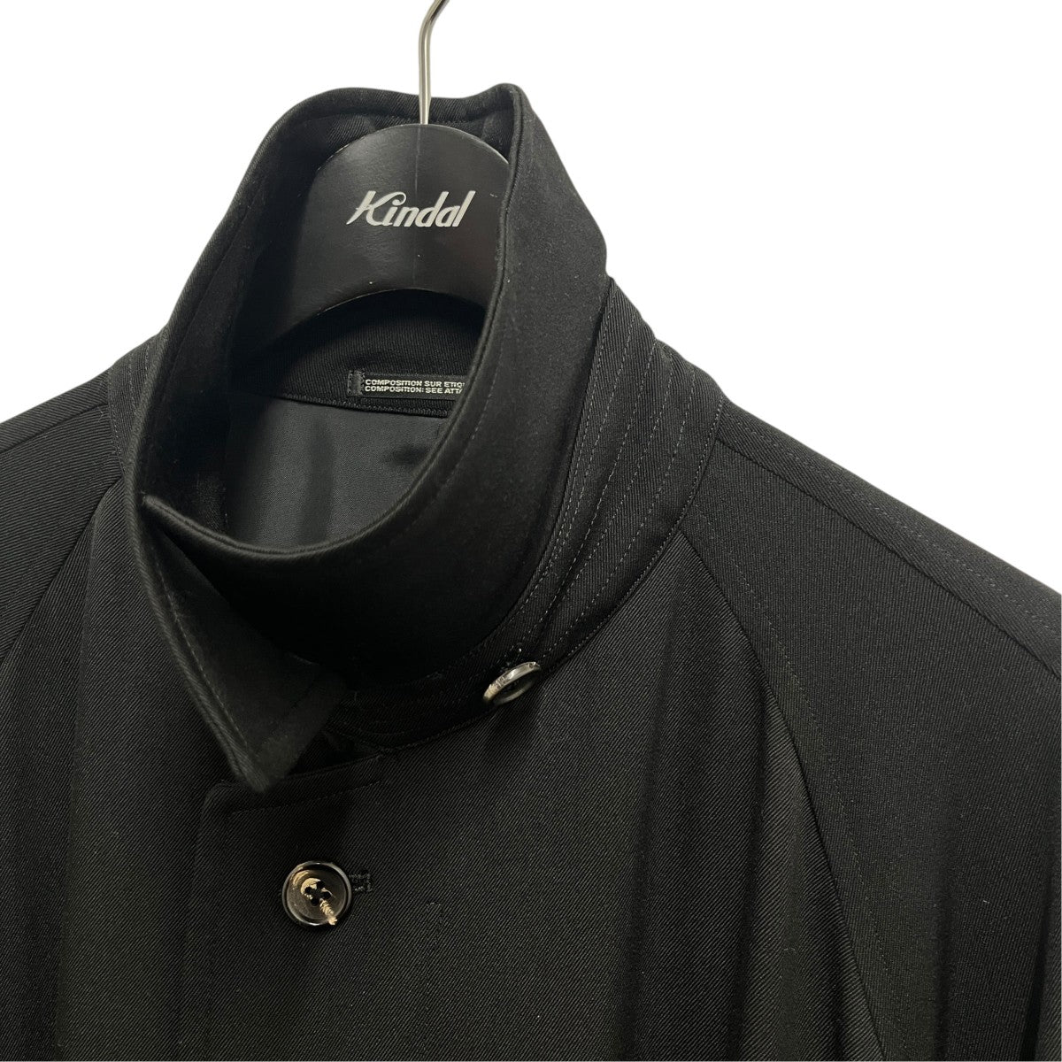 Yohji Yamamoto COSTUME D’HOMME ウールギャバステンカラーロングコートHN-C80-150 古着・中古-4枚目のアイテム画像