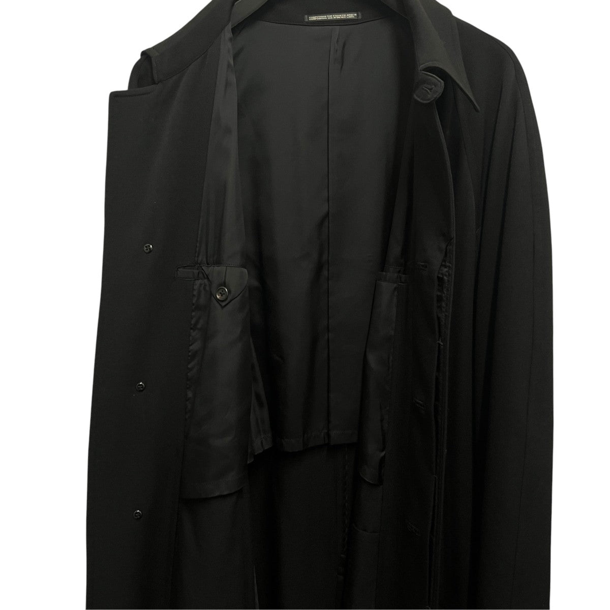 Yohji Yamamoto COSTUME D’HOMME ウールギャバステンカラーロングコートHN-C80-150 古着・中古-8枚目のアイテム画像