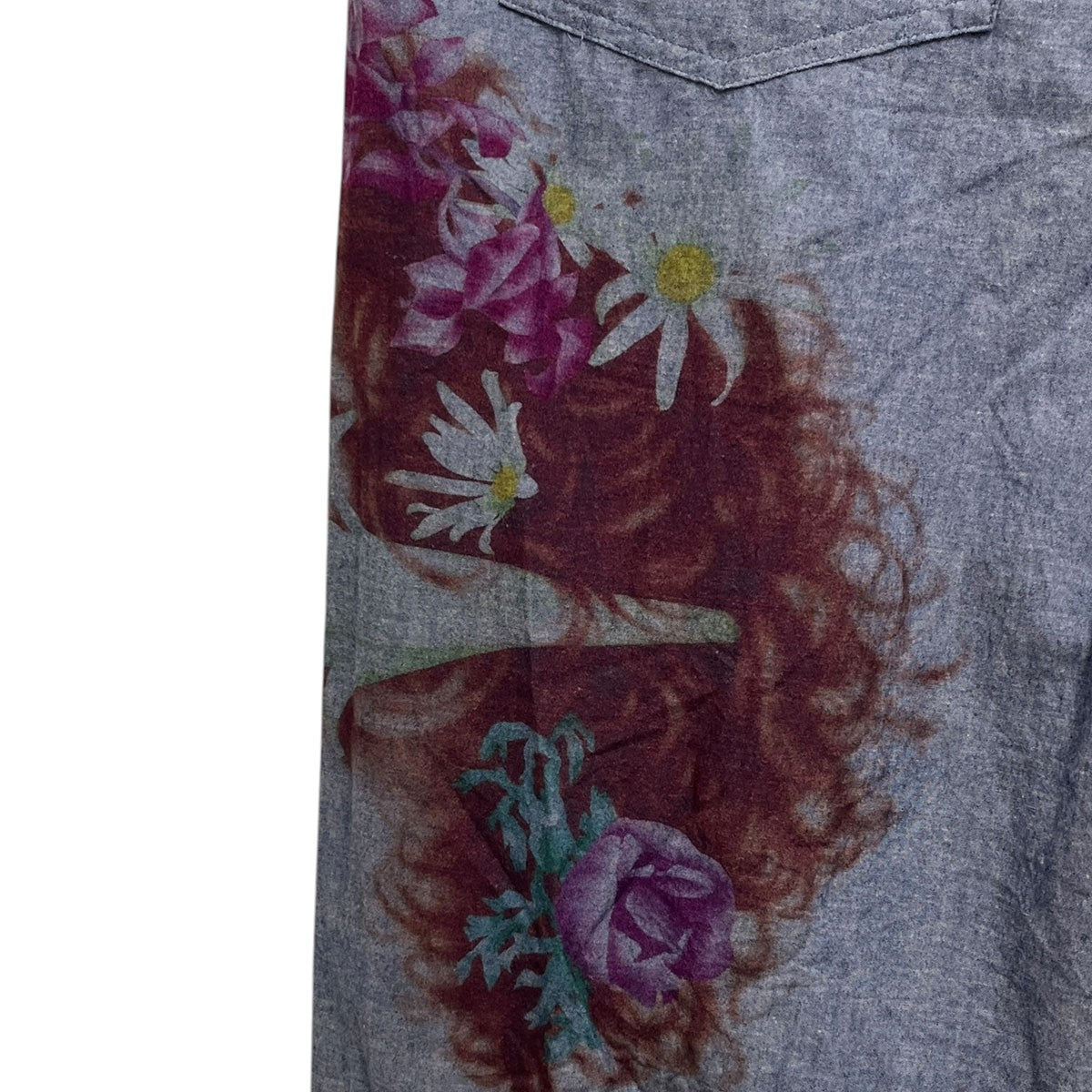 Yohji Yamamoto pour homme 女柄朝倉優佳ペイントパンツH0-P60-093 古着・中古-4枚目のアイテム画像