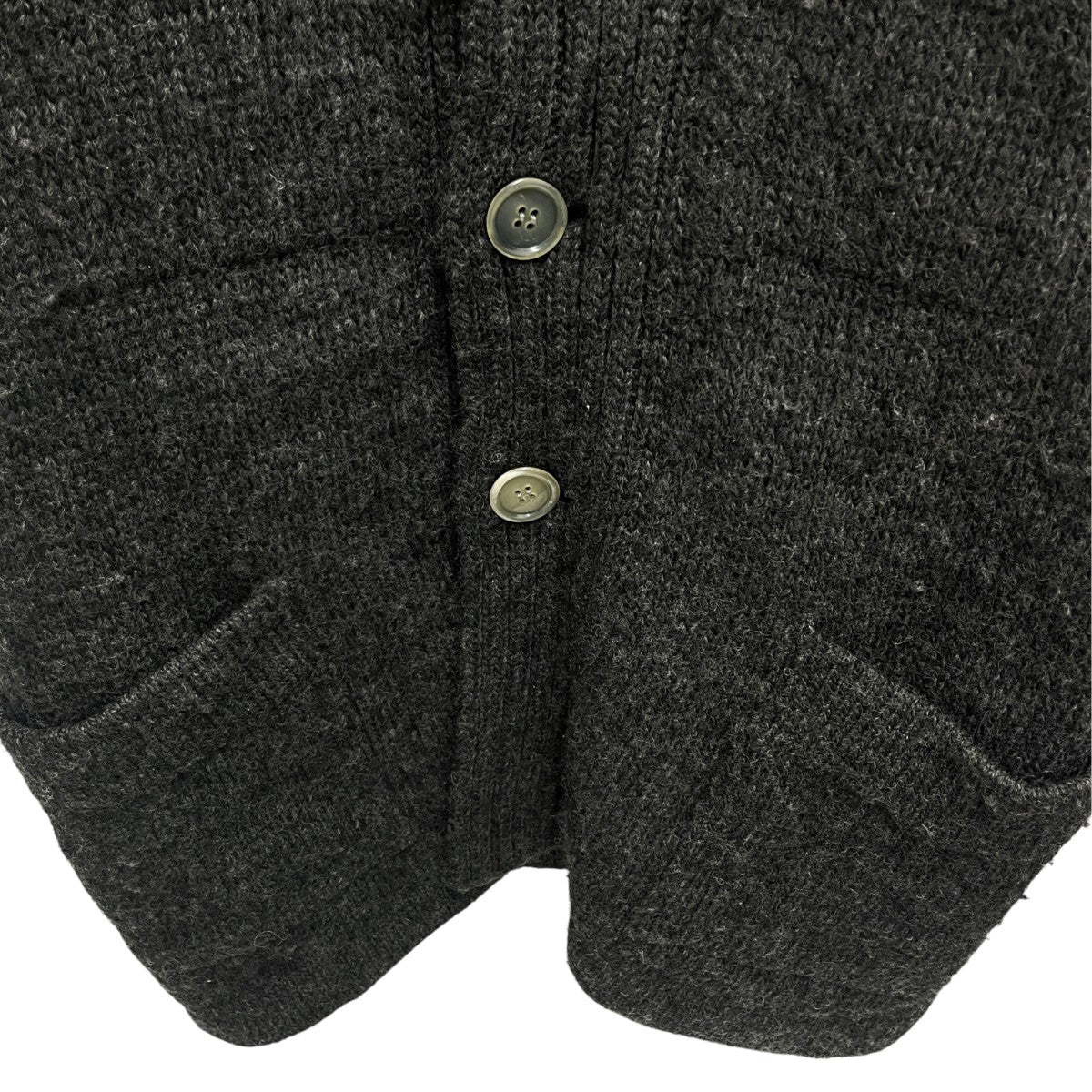 Yohji Yamamoto pour homme ローゲージフーデッドウールカーディガンコートHC-K14-183 古着・中古-4枚目のアイテム画像