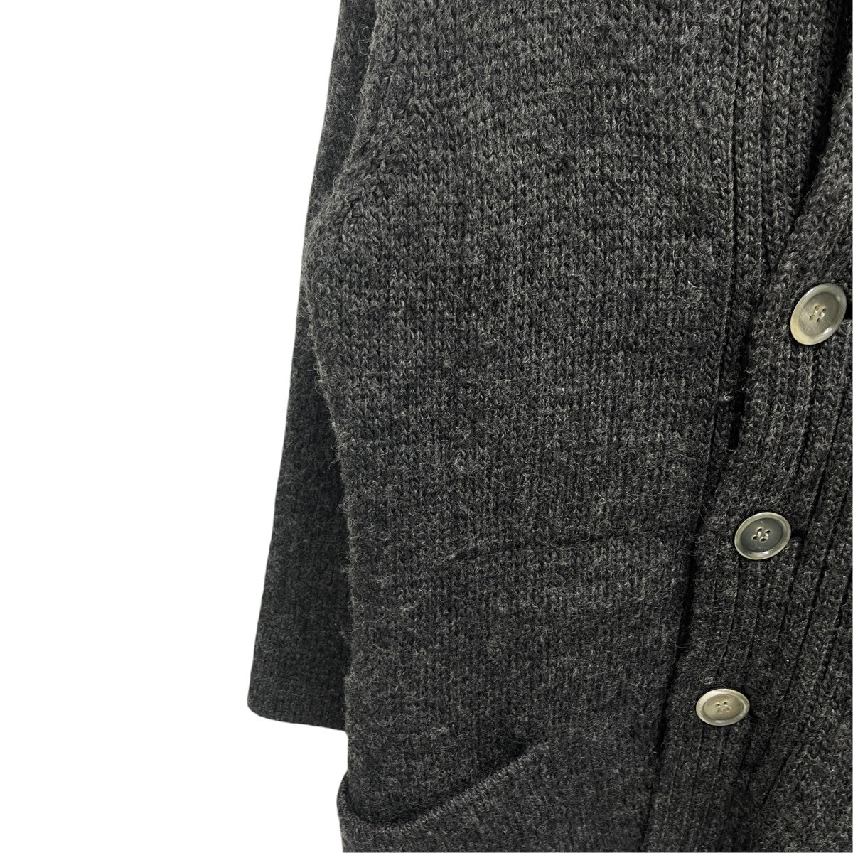 Yohji Yamamoto pour homme ローゲージフーデッドウールカーディガンコートHC-K14-183 古着・中古-5枚目のアイテム画像