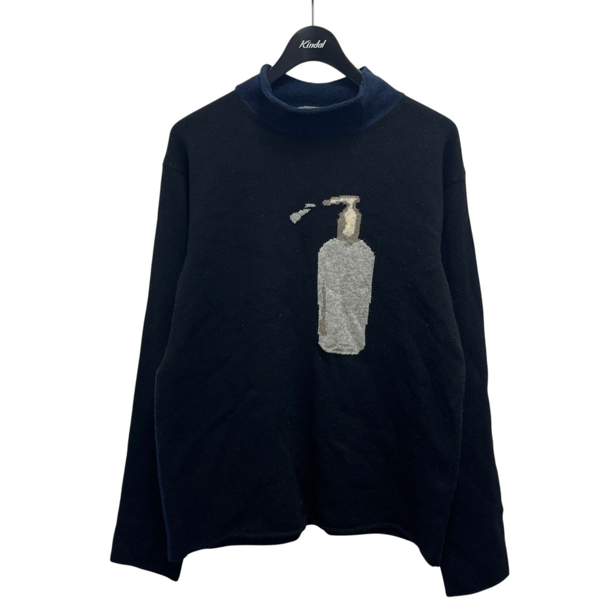 Yohji Yamamoto pour homme ポンプグラフィックニットHZ-K52-959 古着・中古-1枚目のアイテム画像