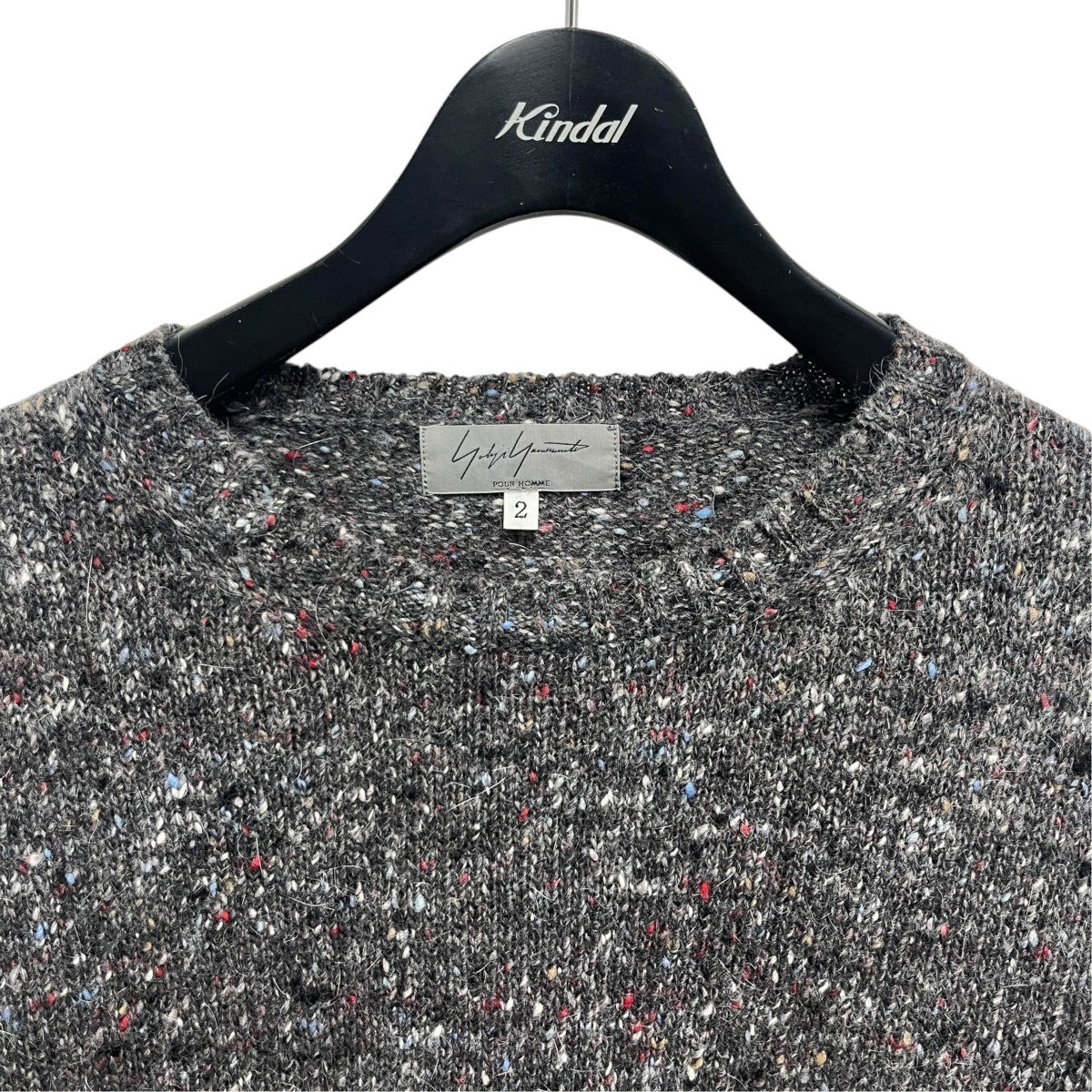 Yohji Yamamoto pour homme アンゴラ混ウールネップセーターHZ-K04-191 古着・中古-4枚目のアイテム画像