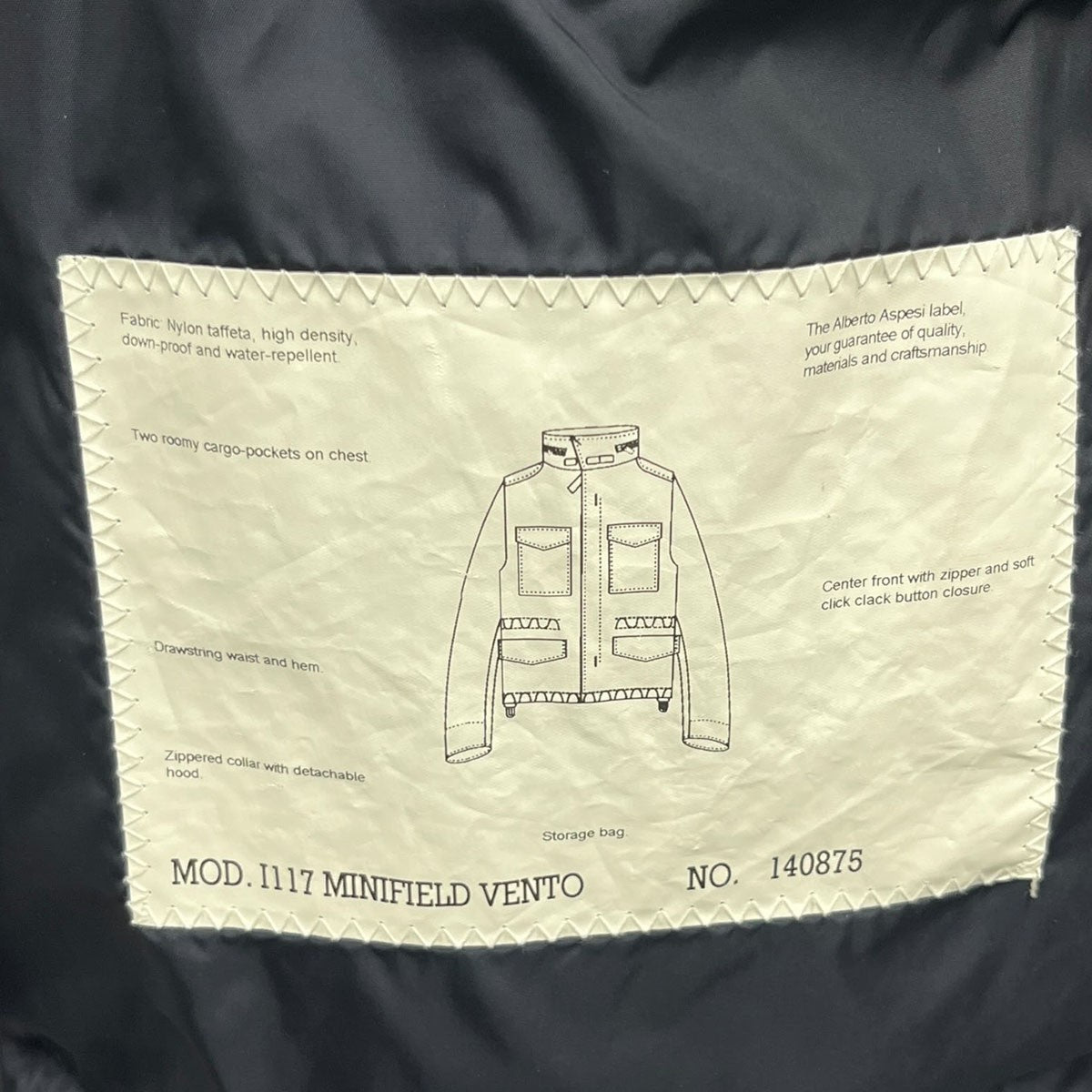 M-65型 MINIFIELD VENTO I117 ジャケット140875