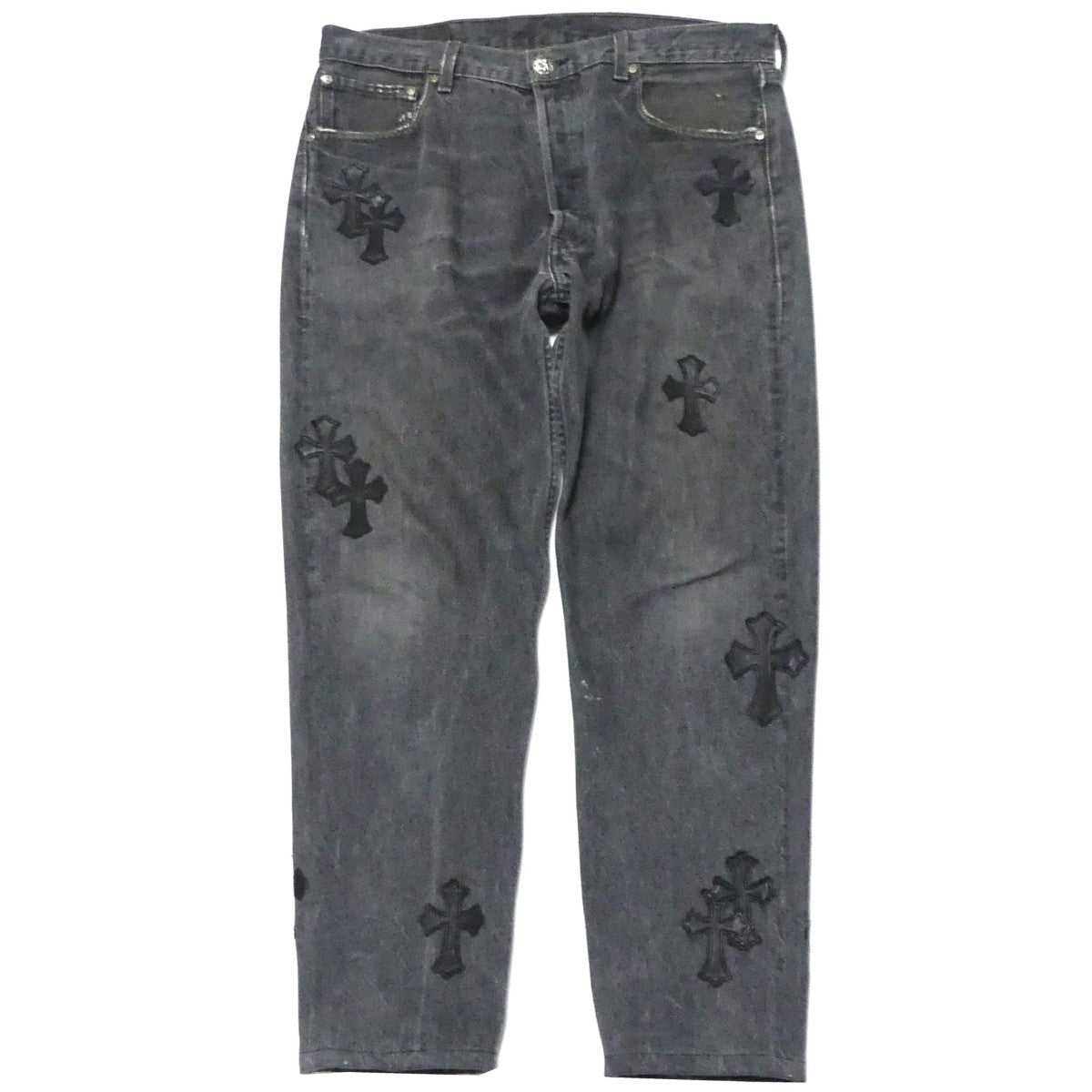 Chrome Hearts×LEVIS(クロムハーツ×リーバイス) U VNTG JEAN 501 セメタリー クロス パッチ デニム パンツ