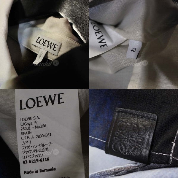 LOEWE(ロエベ) 22AW アブストラクトシリコンプリントウール シリコンメランジ シャツ