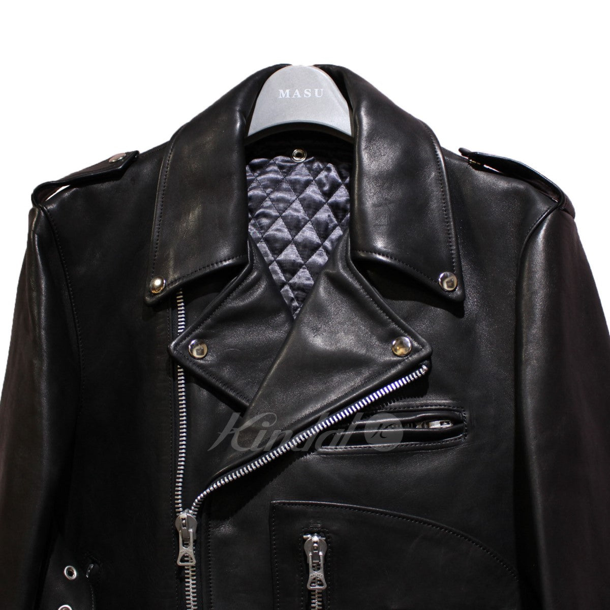 MASU(マス) 22AW HIGH WAISTED LEATHER BIKER JACKET レザージャケット 