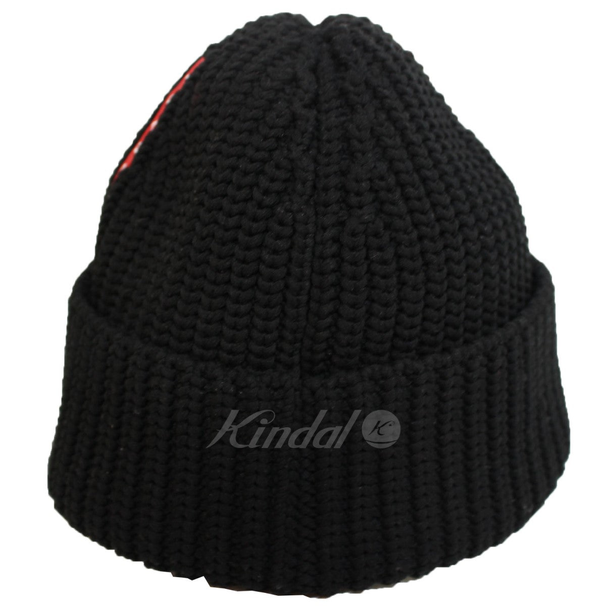 【美品】PRADA プラダ　リサイクルポリエステル ビーニー ニット帽　黒高さ20cm