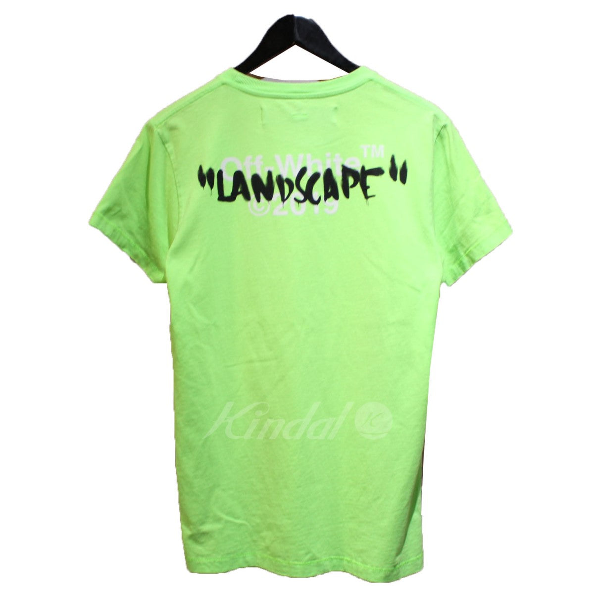 OFF WHITE(オフホワイト) 19AW LANDSCAPE LOGO TEE ランドスケープ ロゴプリント Tシャツ  OMAA027G19185008 黄緑 サイズ XS｜【公式】カインドオルオンライン ブランド古着・中古通販【kindal】